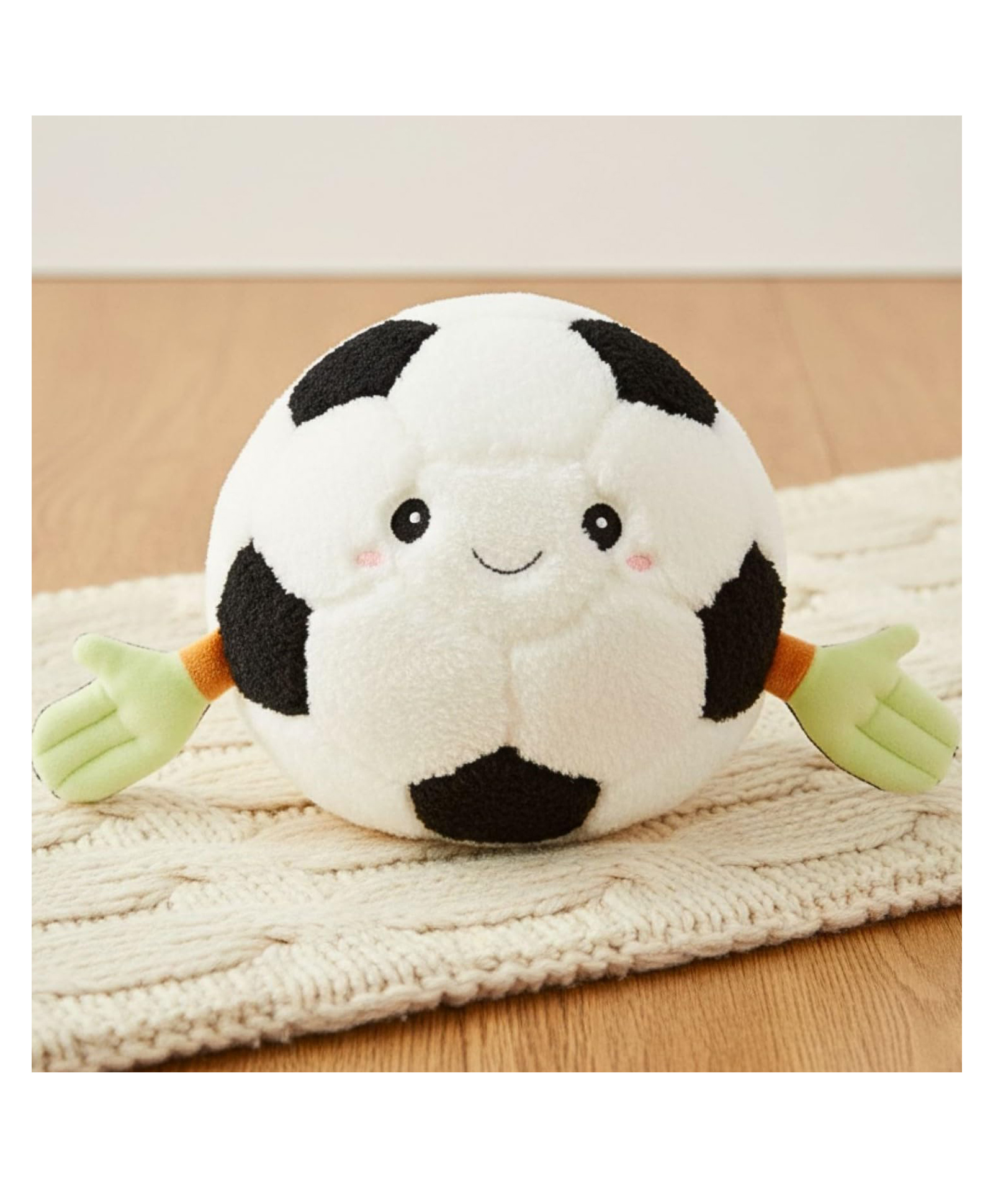 Tickles Cute Football with Little Hands Soft Stuffed Plush Sports Toy for Kids Boys & Girls Birthday Gift (Color: White & Black, Size: 30 cm)-image-38
