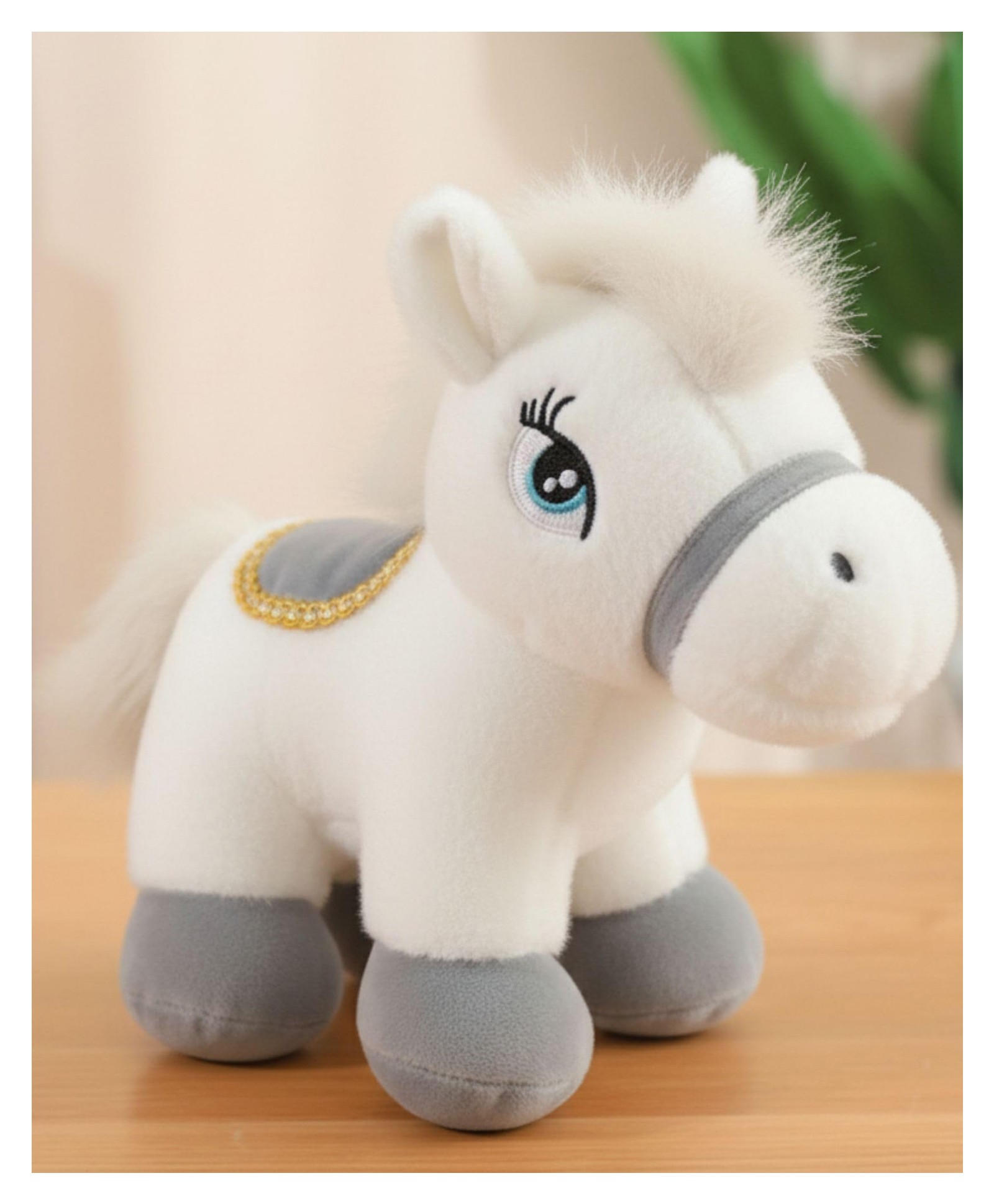 Tickles Pony Horse Soft Stuffed Plush Animal Toy for Kids Boys & Girls Birthday Gift (Color: White, Size: 35 cm)-image-32