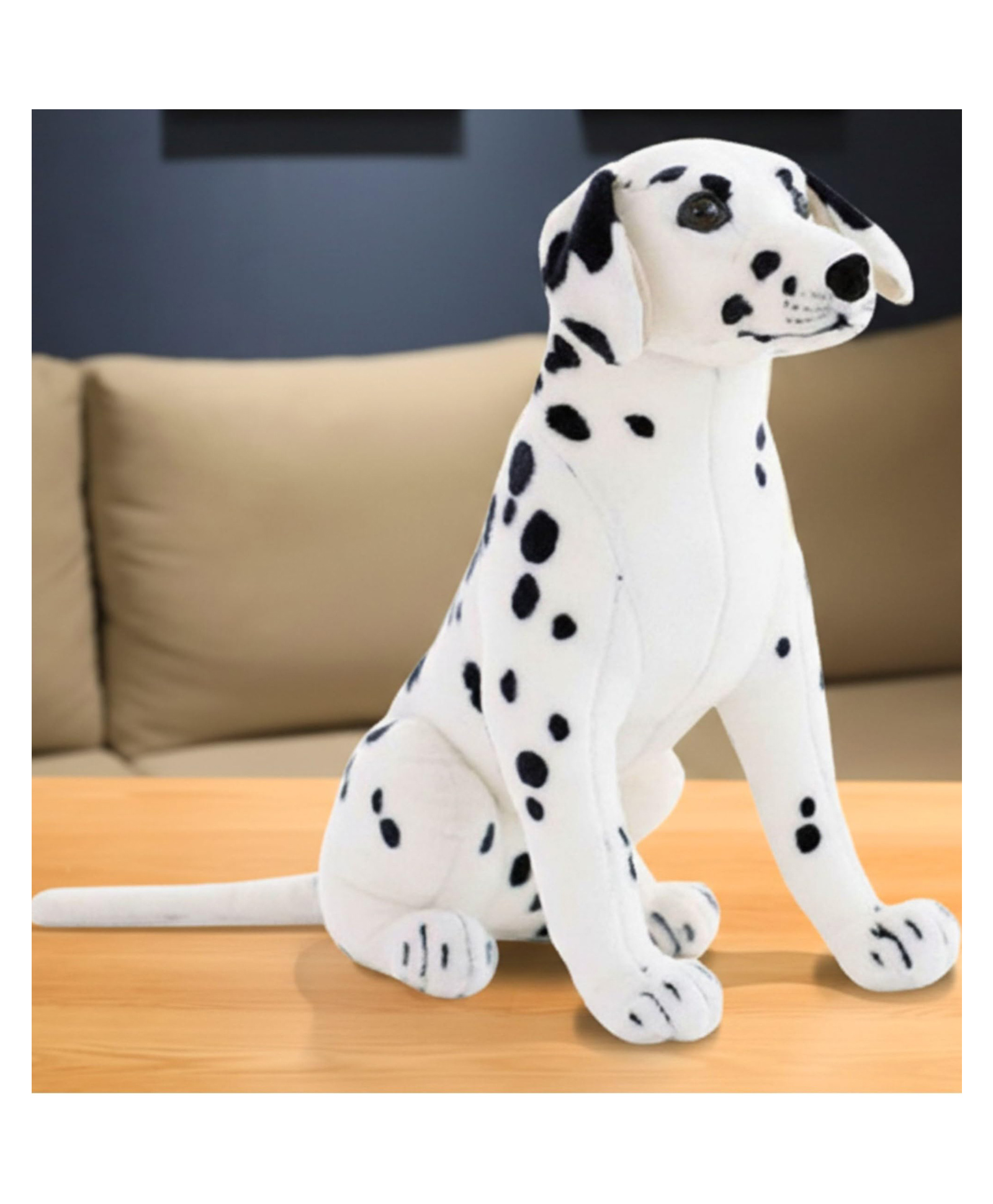 Tickles Sitting Dalmatian Dog Soft Stuffed Plush Animal Toy for Kids Boys & Girls Birthday Gift (Size: 30 cm Color: Black & White)-image-31