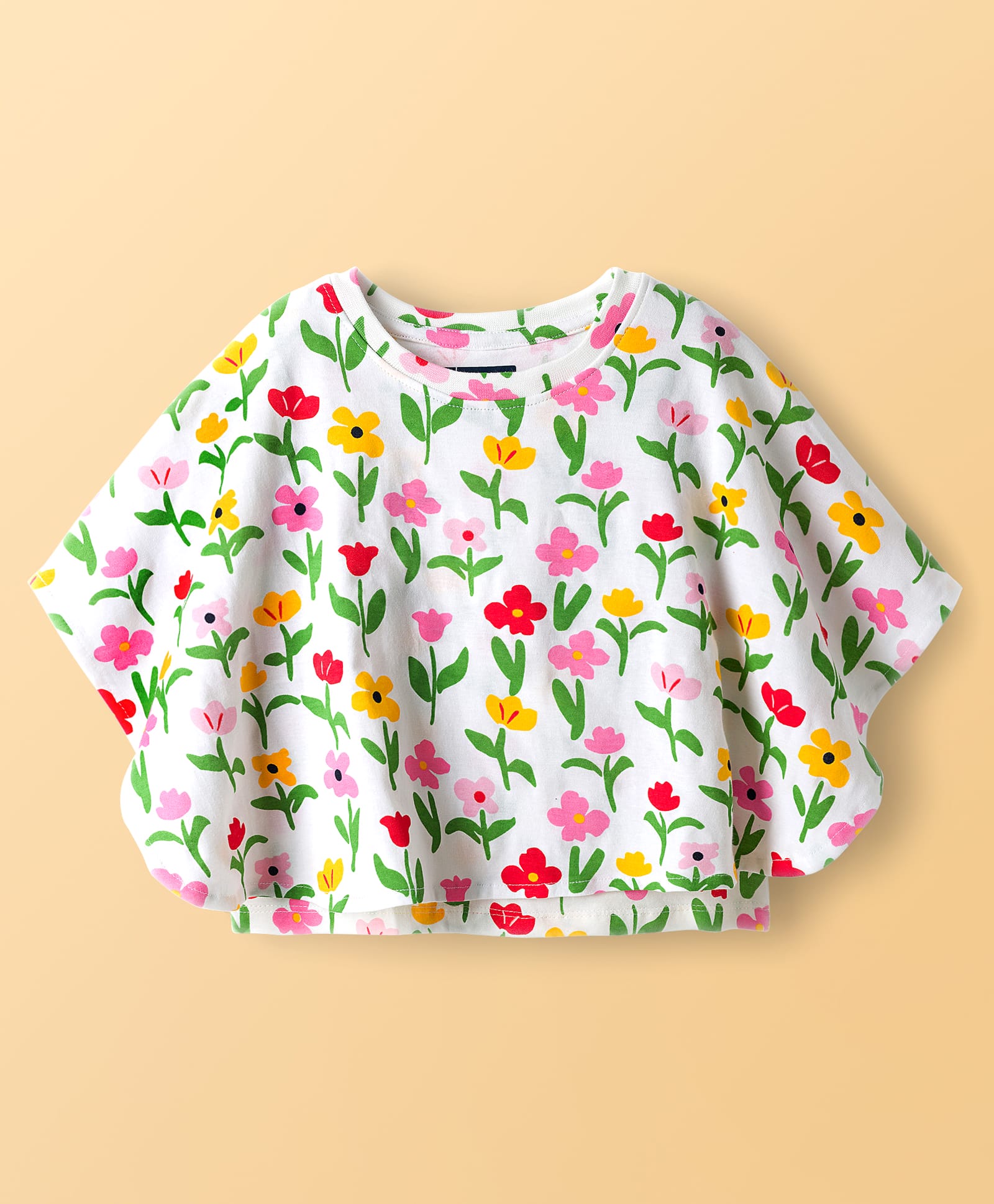 Pine Kids 100% Cotton Knit Sleeveless Floral Printed Top - Multicolour