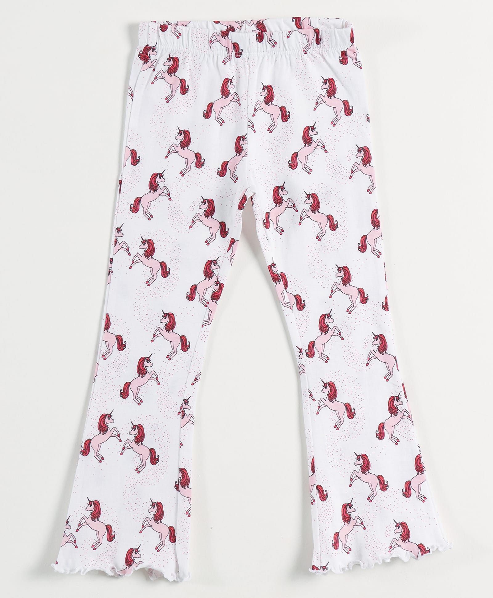 JusCubs Cotton Lycra Knit Unicorn Printed Leggings - White-picture-21
