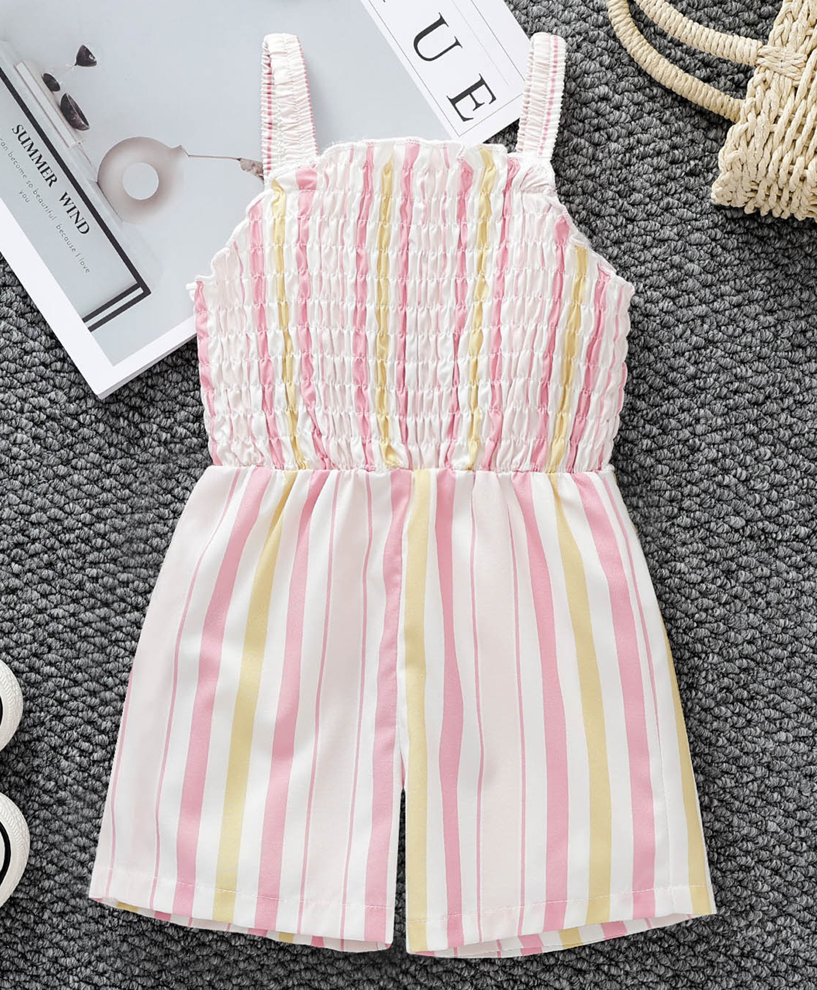 Mark & Mia Sleeveless Striped Jumpsuit - Beige-picture-33