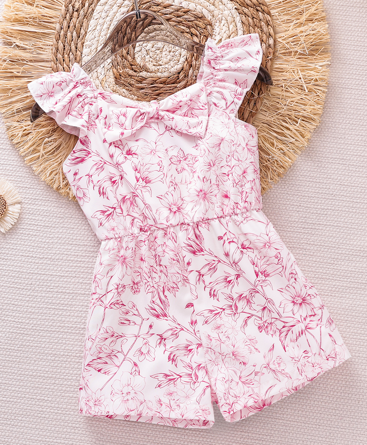 Mark & Mia Sleeveless Jumpsuit With Floral Print - Pink-image-29
