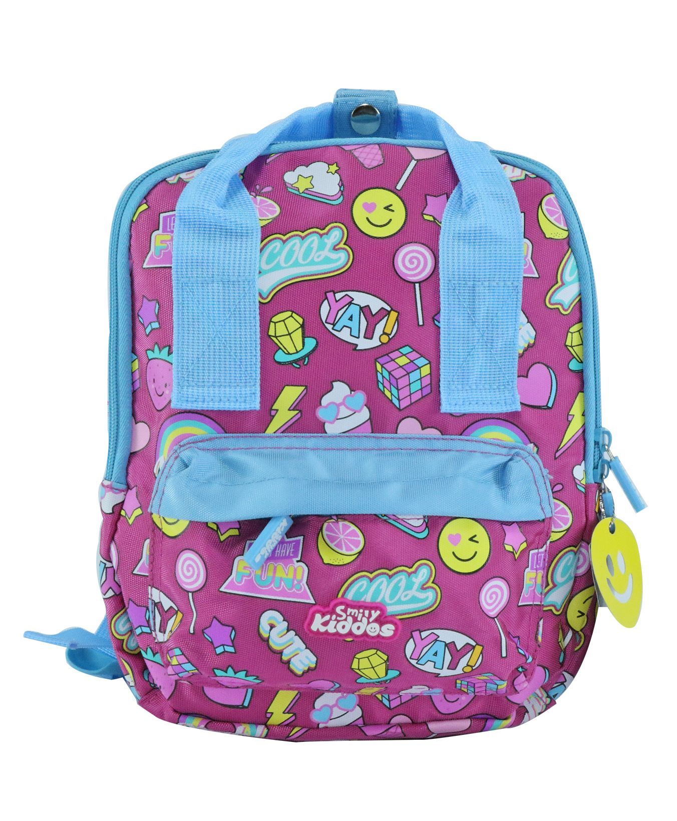 smilykiddos Similykiddos School Bag Multiprint Pink - 9.8 Inches-picture-25