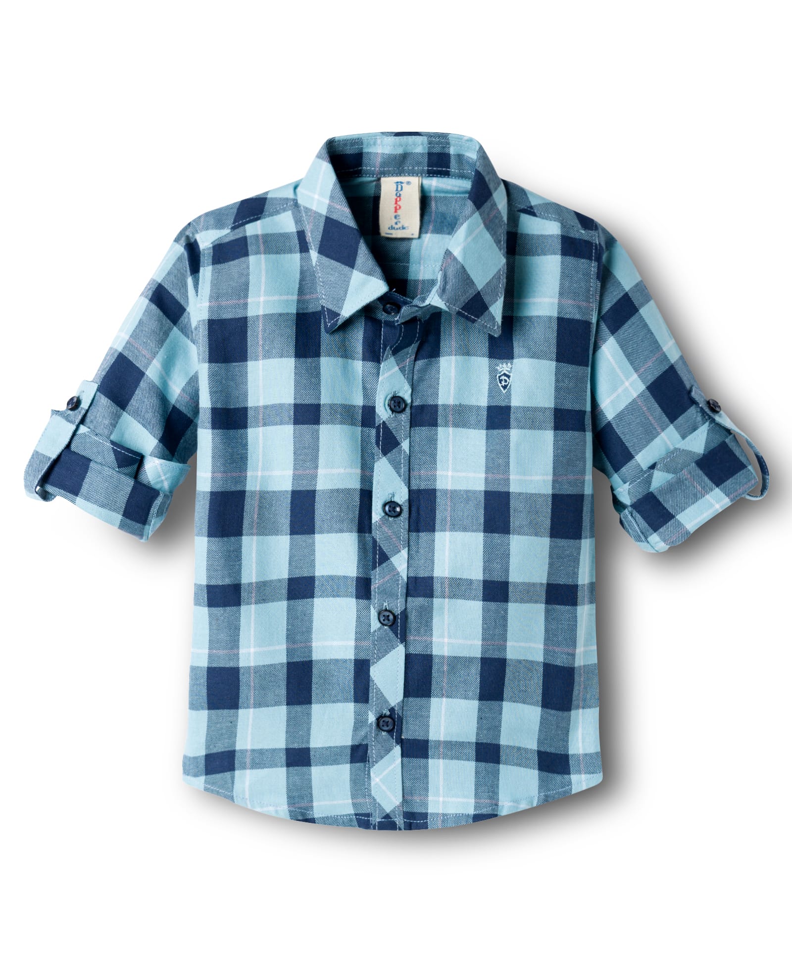 Dapper Dudes Full Sleeves Checked Shirt - Blue-picture-24