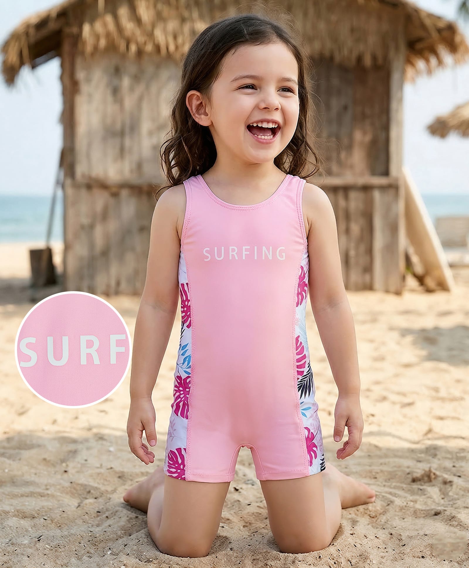 Mark & Mia Sleeveless Printed Legged Swimsuit - Pink-image-7