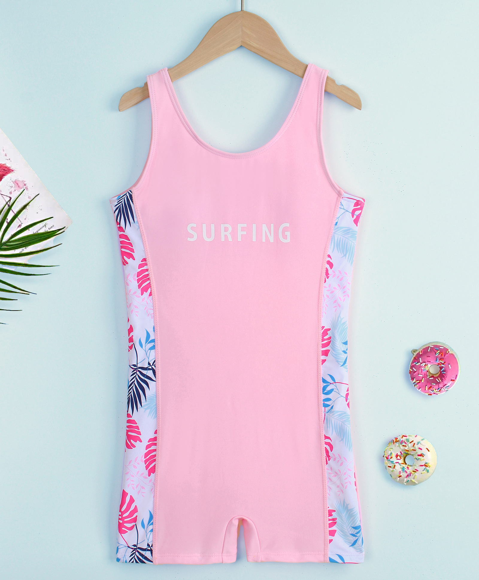 Mark & Mia Sleeveless Printed Legged Swimsuit - Pink