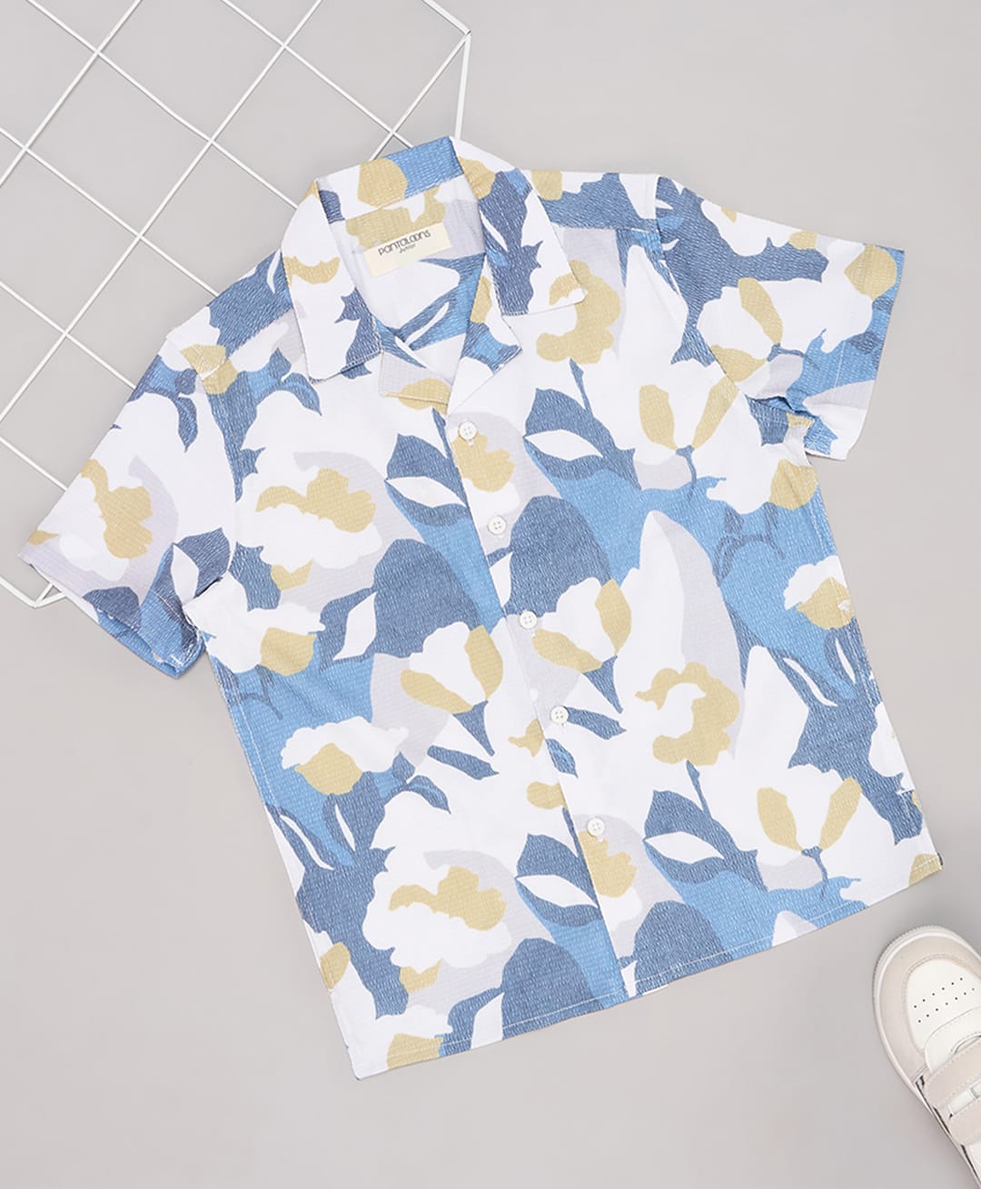 Pantaloons Junior Woven Half Sleeves Floral Printed Shirt - White-picture-13
