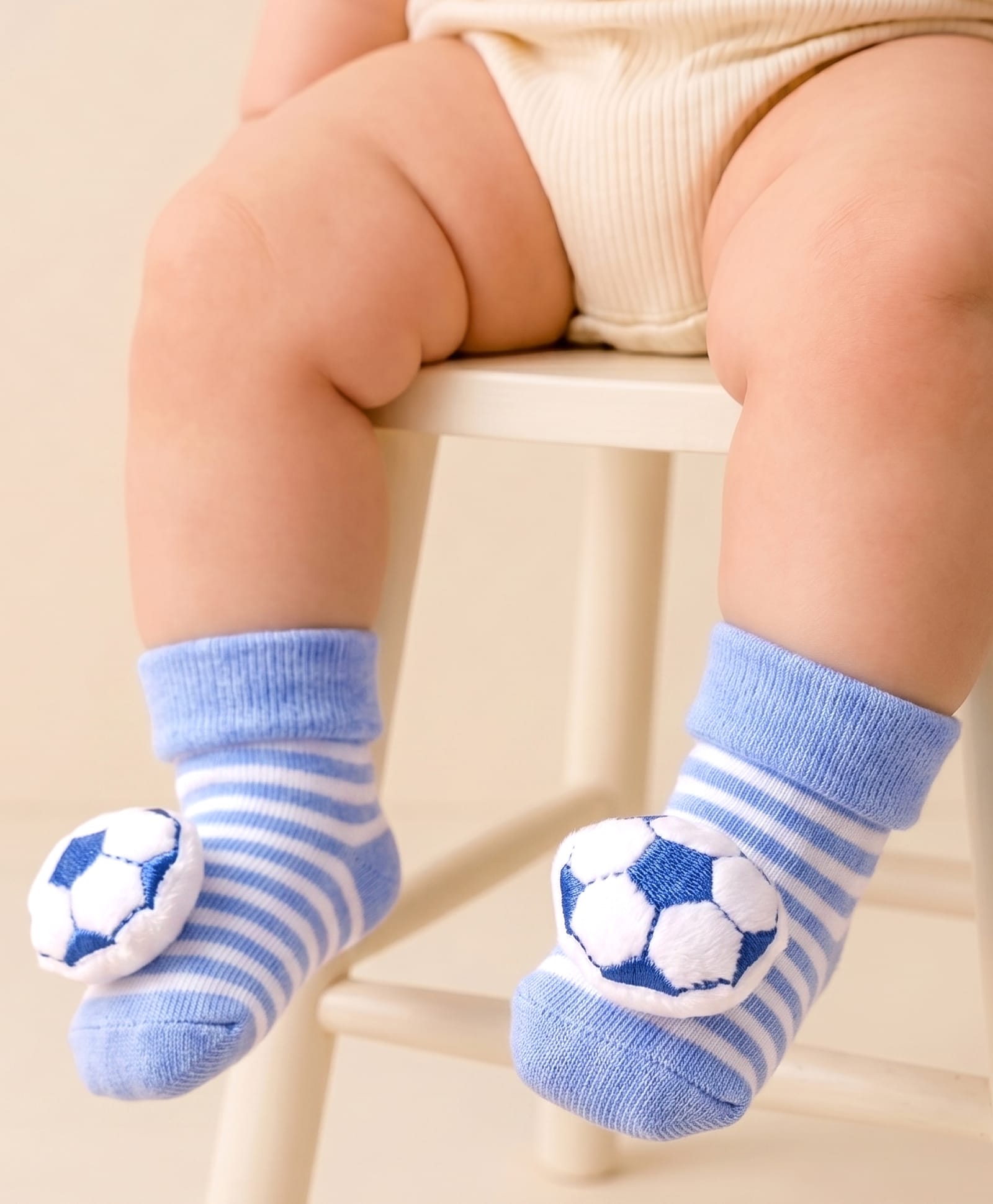 Cute Walk by Babyhug Sock Shoes With Stripes & Football Applique - Multicolour-image-40