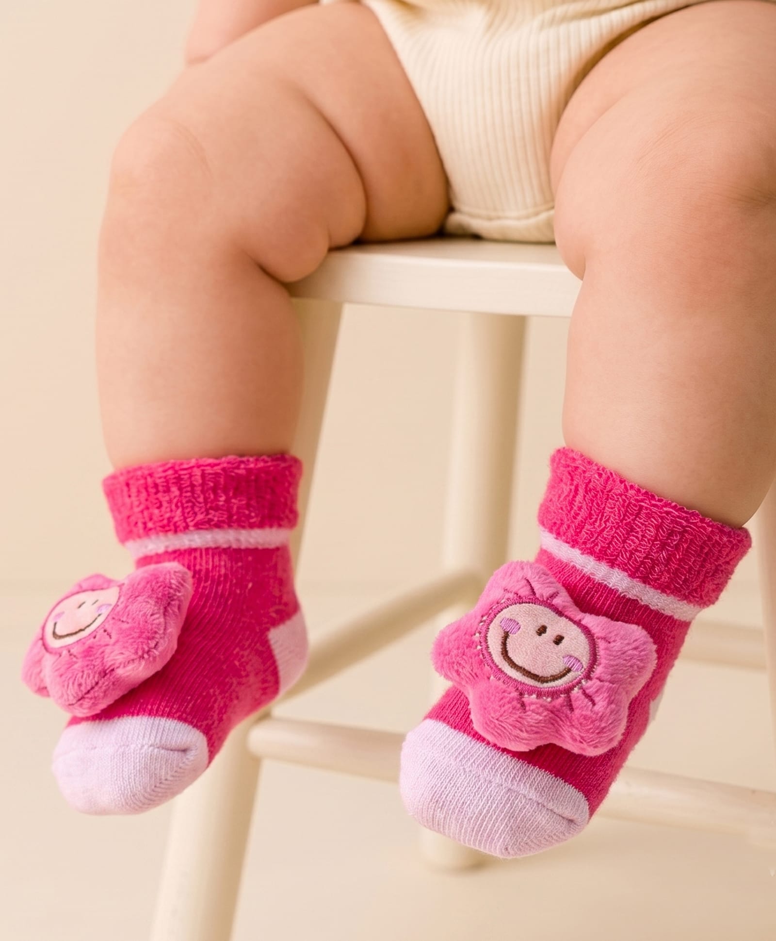 Cute Walk by Babyhug Sock Shoes With Floral Applique - Multicolour-picture-12
