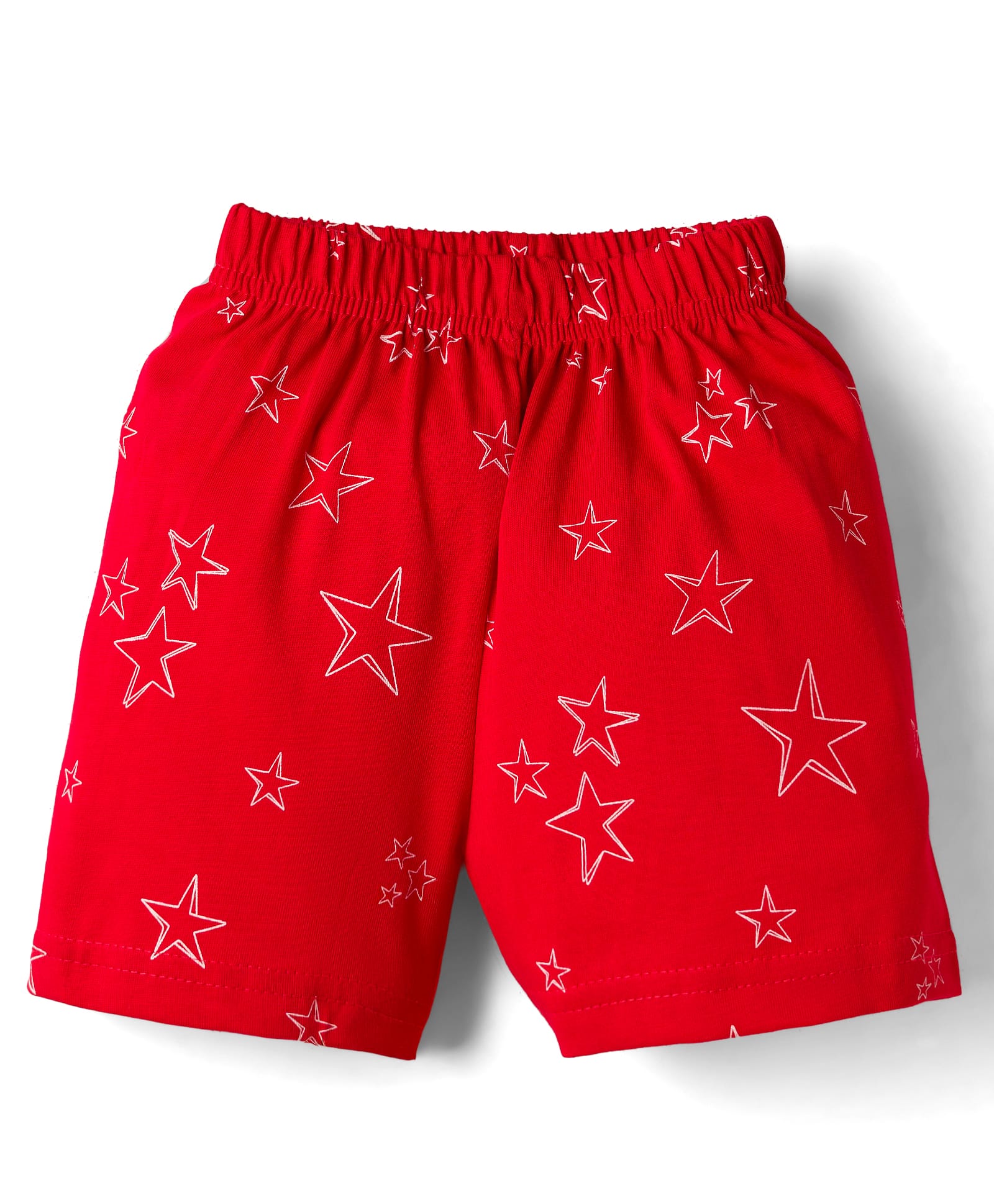 Ollypop Sinker Knit Knee Length Shorts with Star Print - New Maroon-picture-40
