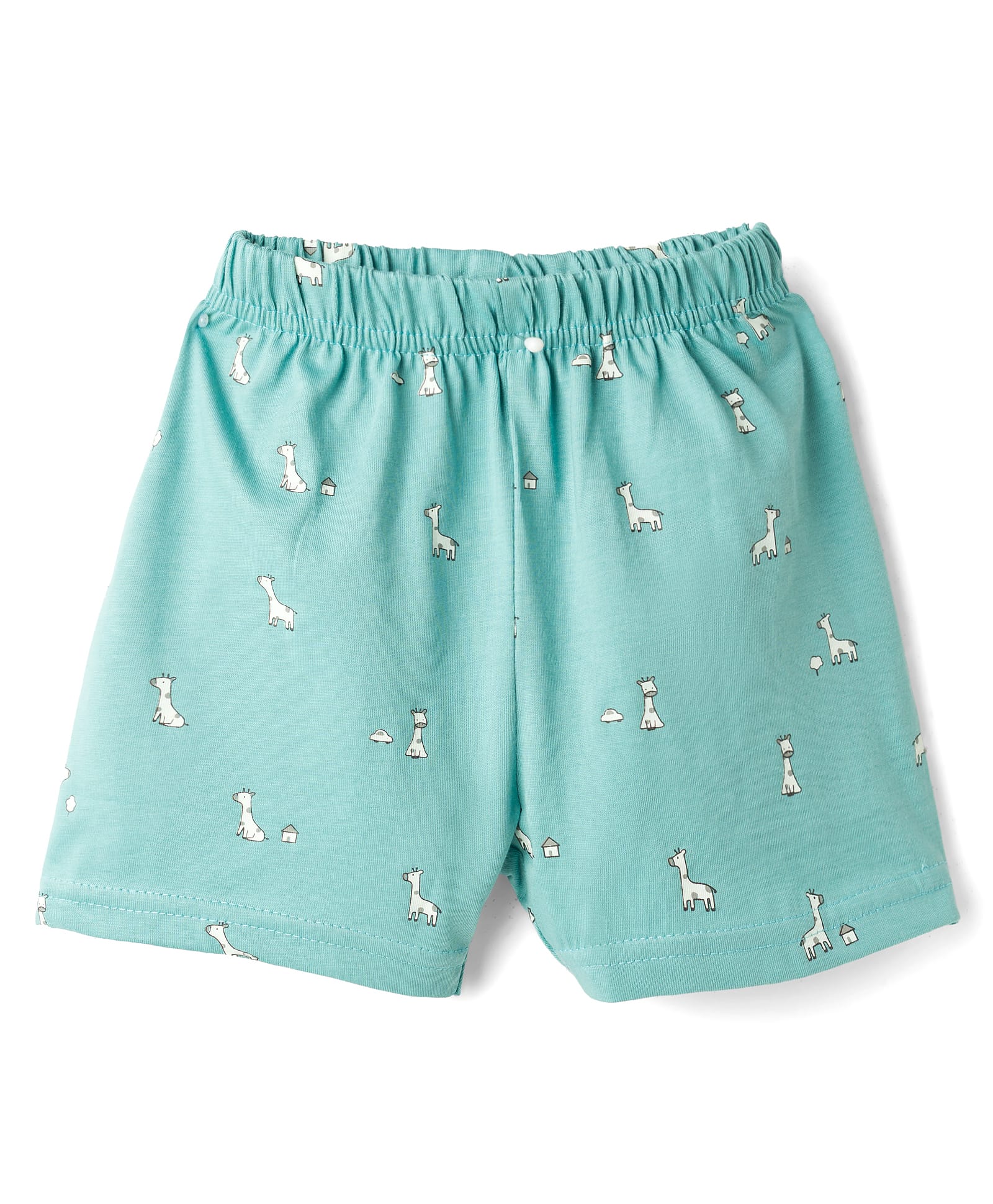 Ollypop Sinker Knit Knee Length Shorts with Zebra Print - Light Blue-picture-30