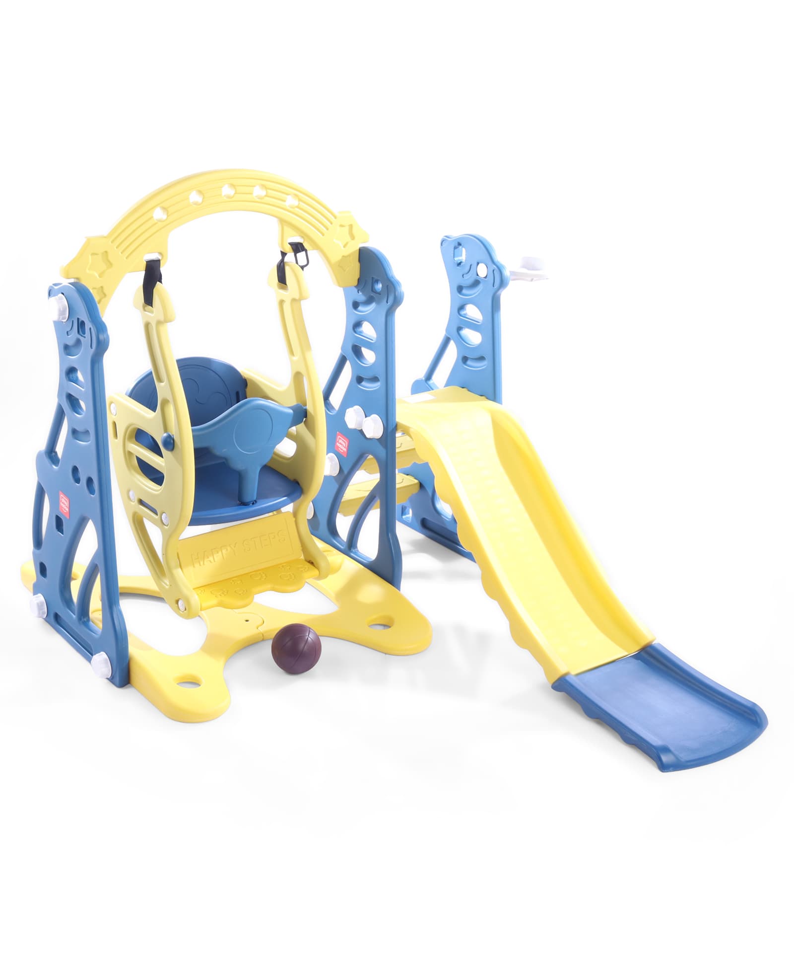 Play Nation 3-in-1 Swing & Slide with Basketball Hoop - Yellow & Blue| Kids Indoor & Outdoor Active Playset| Durable & Sturdy Material| Easy Assembly|Indoor & Outdoor| 2 to 5 Years Kids| BIS Certified-picture-26