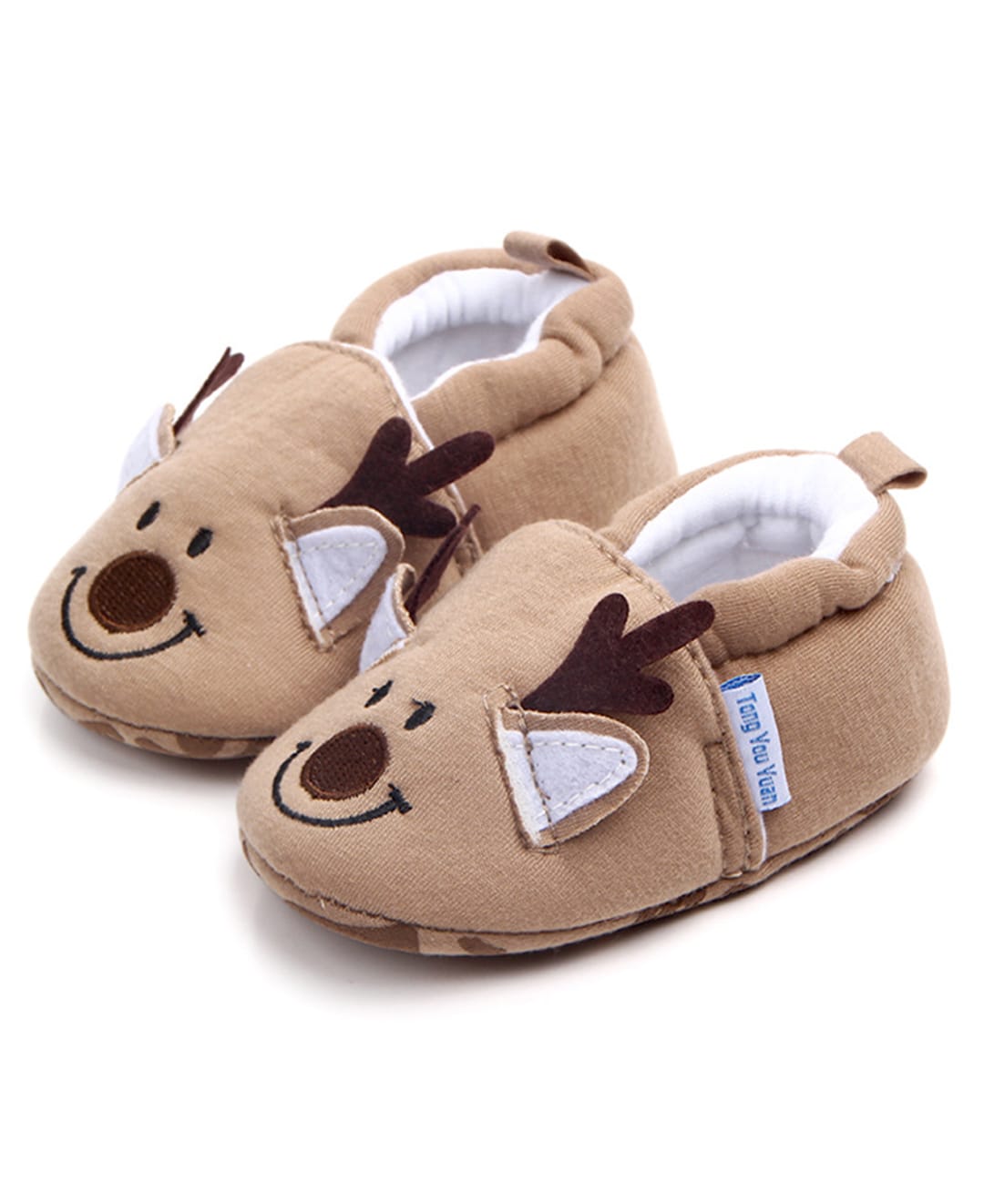 KIDLINGSS Reindeer Embroidered Slip On Booties - Brown-picture-25