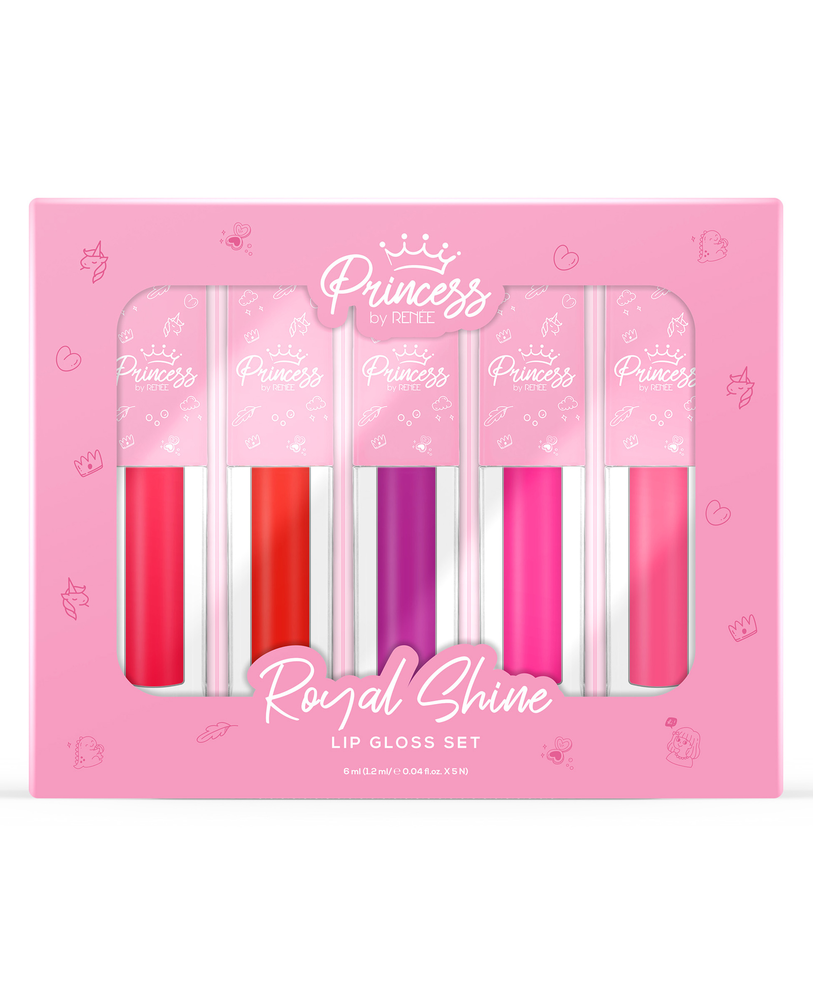 Renee Cosmetics Princess Royal Shine Lip Gloss Set Pack of 5 - 6 ml Each-picture-1