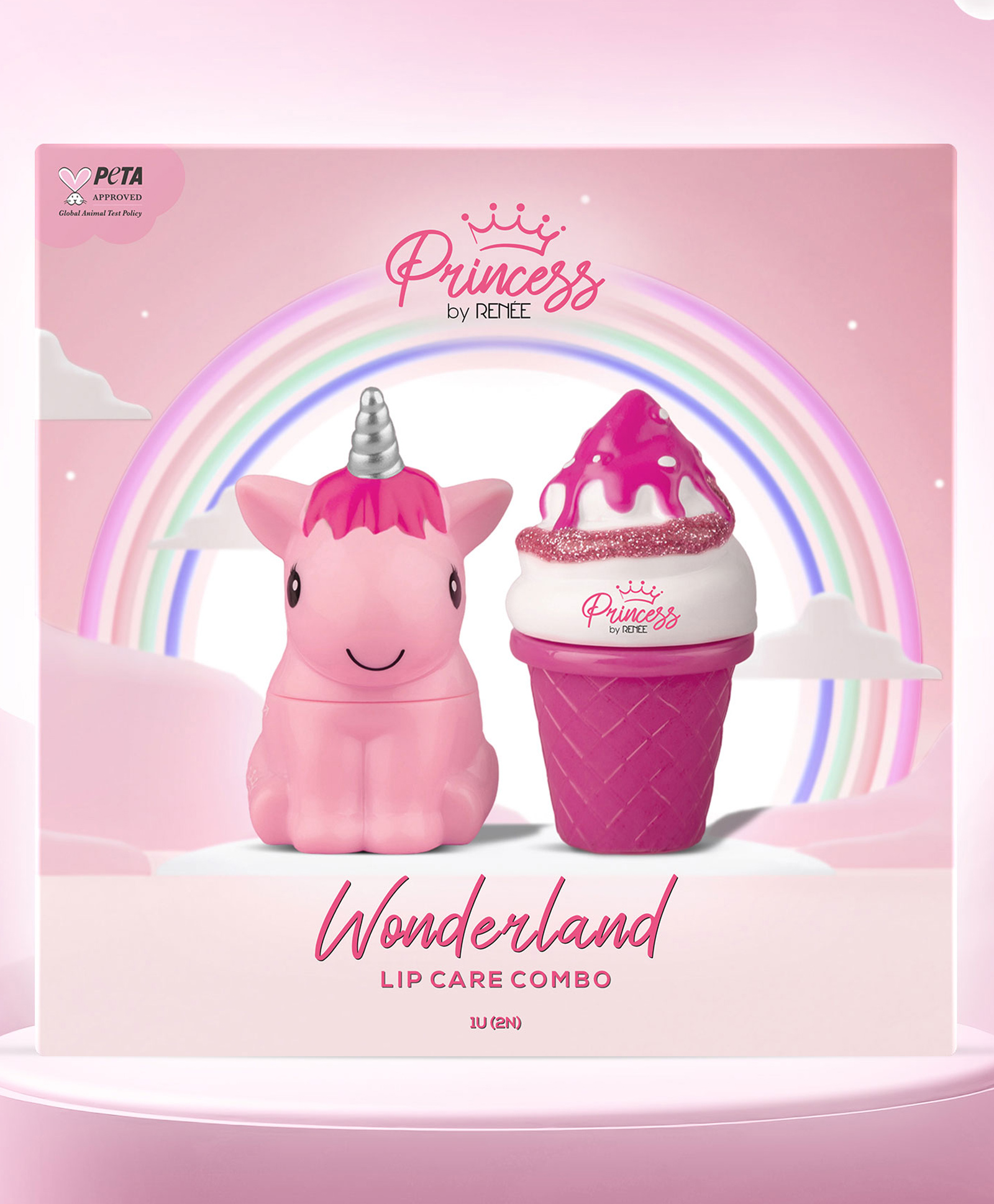 Renee Cosmetics Princess Wonderland Lip Care Combo - Pink-image-0