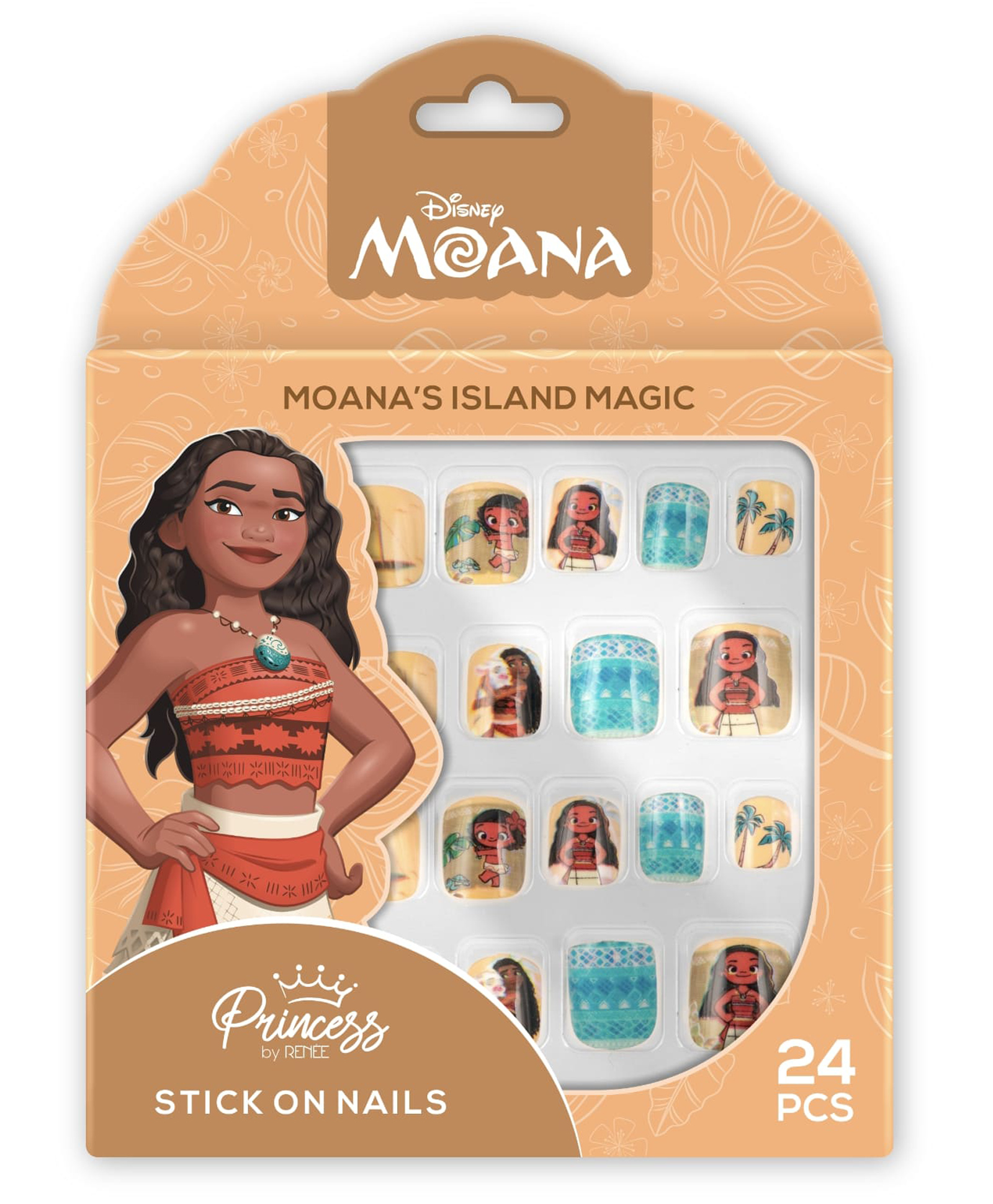 Renee Cosmetics Featuring Disney Princess Moana's Island Magic Stick-On Nails - 24 Pcs-picture-11