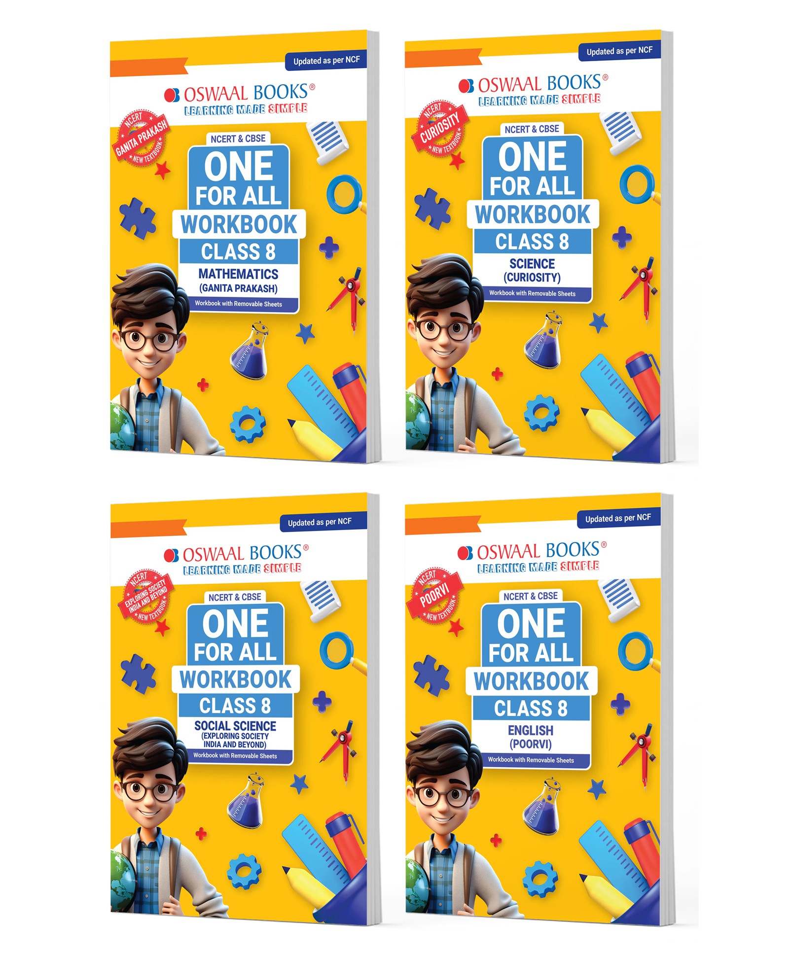 OSWAAL BOOKS NCERT & CBSE One For All Workbook For Class 8 | Mathematics | Science | Social Science | English | Updated As Per NCF | MCQ's | VSA | SA | LA | Set Of 4 Books | For Latest Exam-image-47