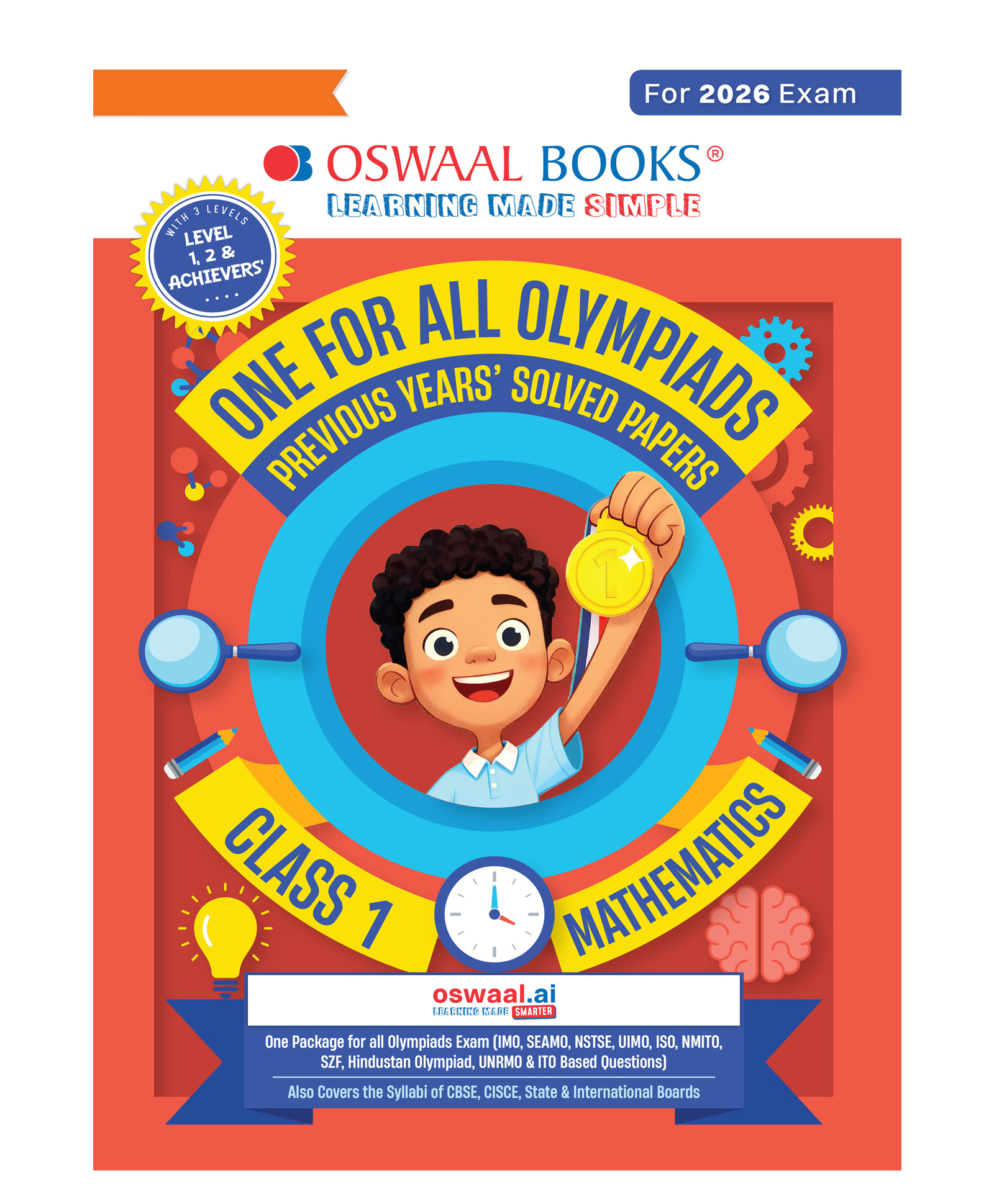 OSWAAL BOOKS One for All Olympiads Chapter-wise Previous Years' Solved Papers, Prep-Guide (with Level 1, 2 & Achievers Section) Class 1 Mathematics For 2026 Exam-picture-25