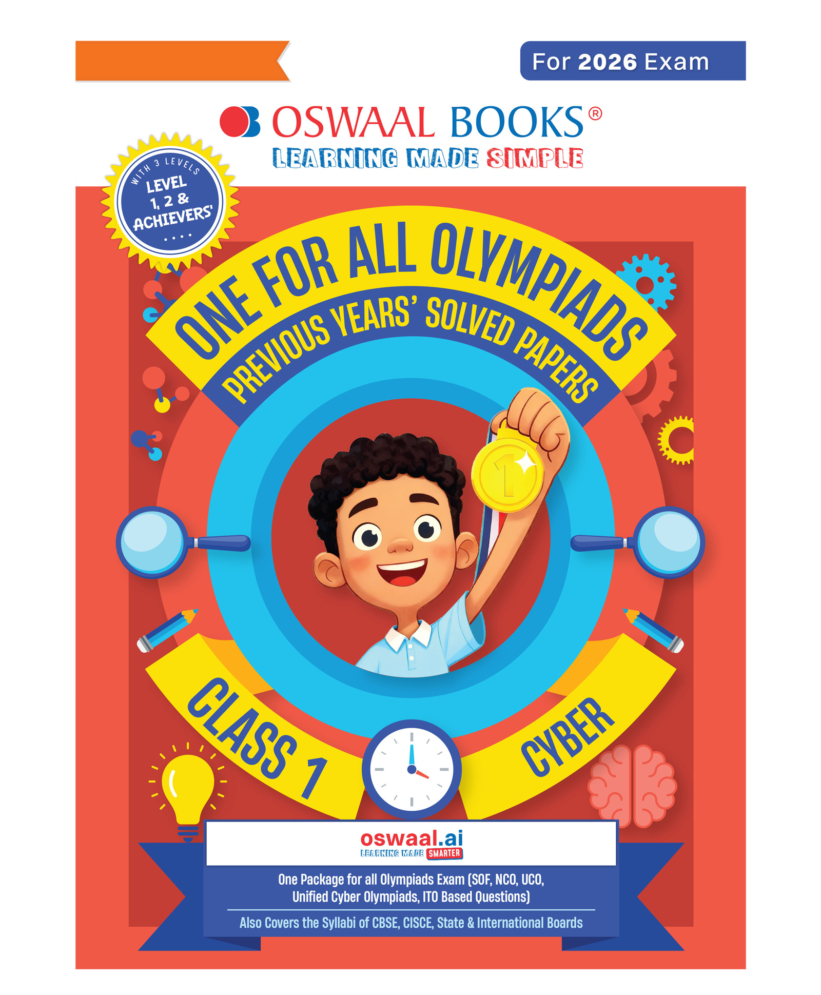 OSWAAL BOOKS One for All Olympiads Chapter-wise Previous Years' Solved Papers, Prep-Guide (with Level 1, 2 & Achievers Section) Class 1 Cyber For 2026 Exam-picture-12