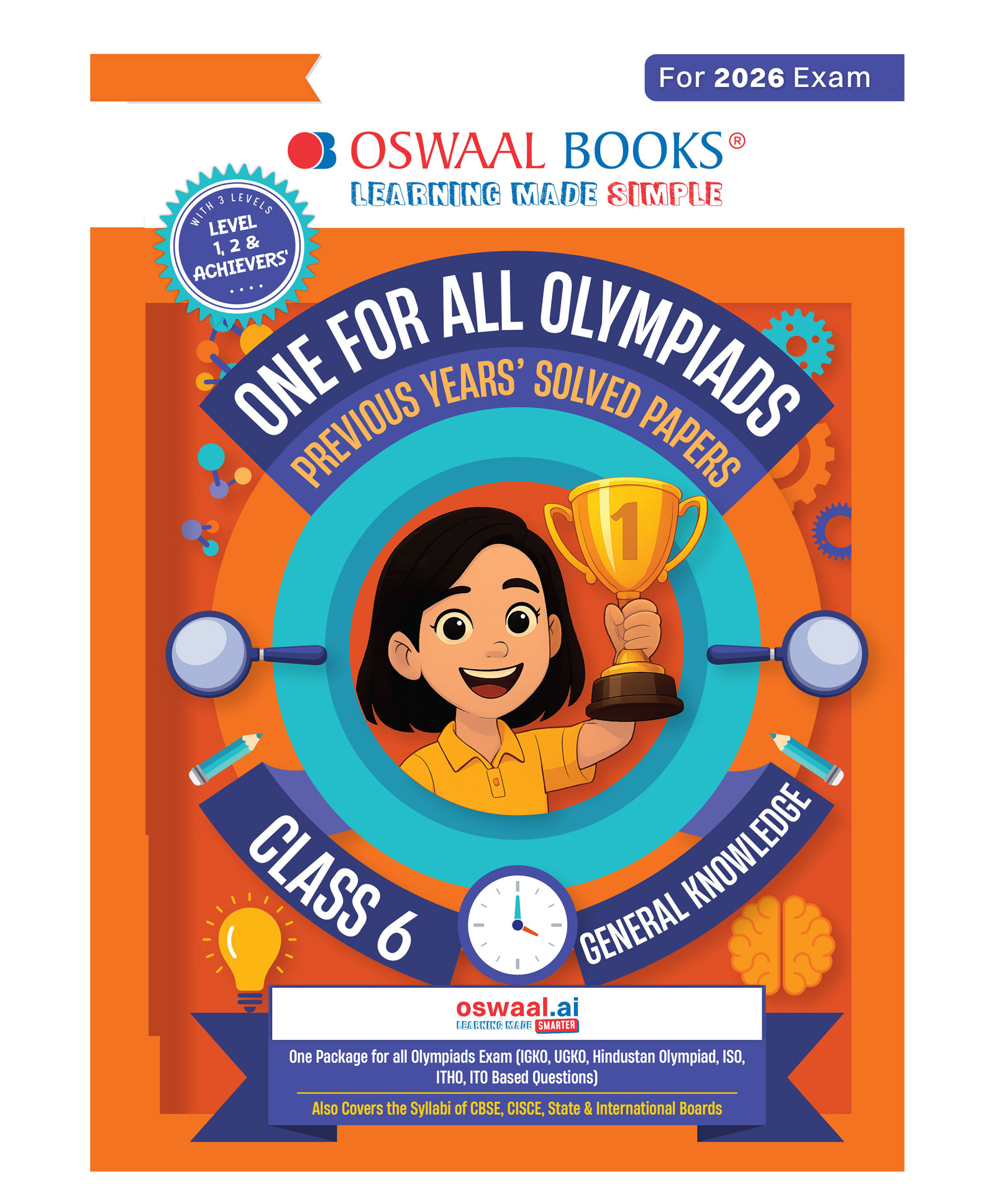 OSWAAL BOOKS One for All Olympiads Chapter-wise Previous Years' Solved Papers, Prep-Guide (with Level 1, 2 & Achievers Section) Class 6 General Knowledge For 2026 Exam-image-18