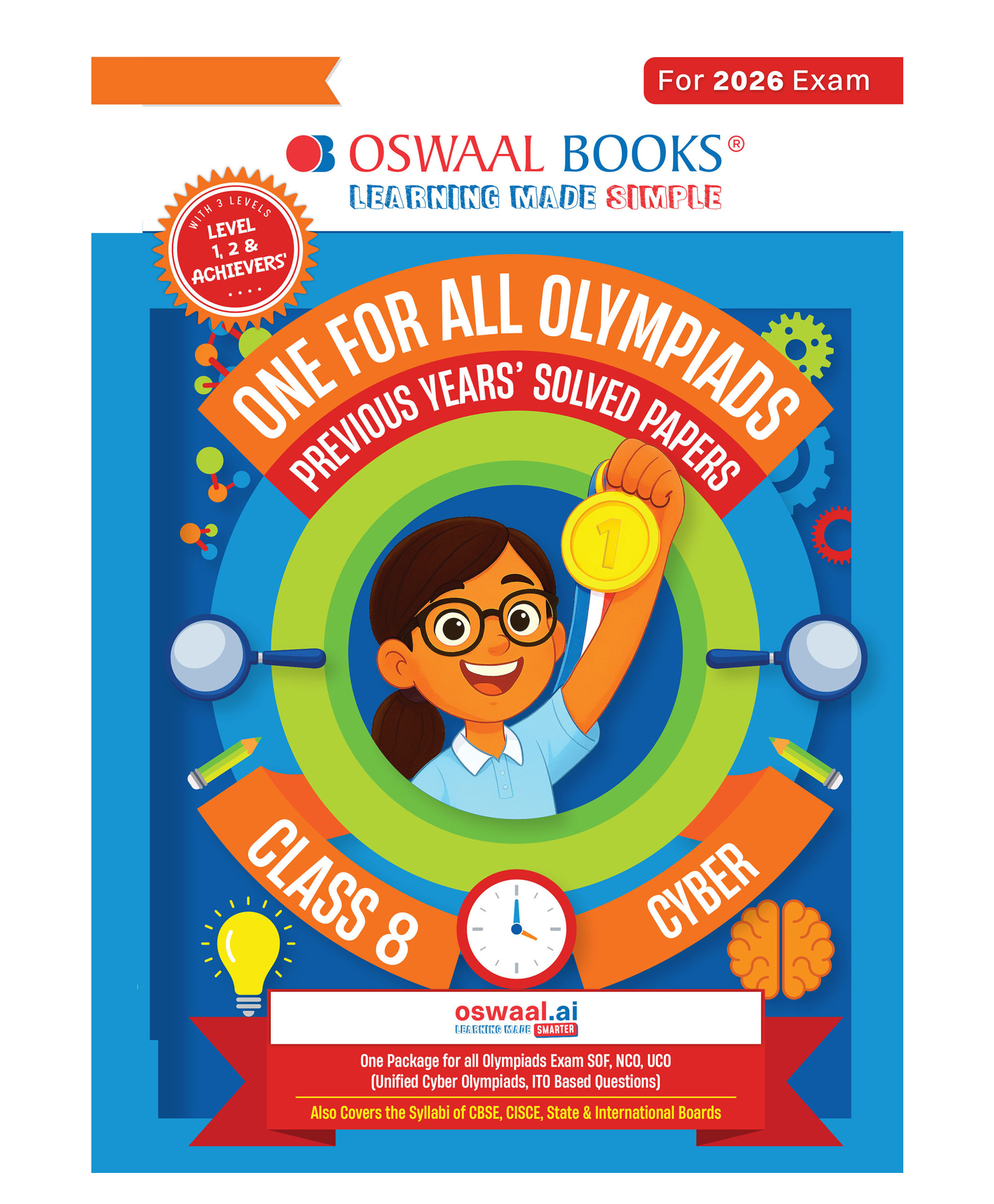 OSWAAL BOOKS One for All Olympiads Chapter-wise Previous Years' Solved Papers, Prep-Guide (with Level 1, 2 & Achievers Section) Class 8 Cyber For 2026 Exam-picture-17