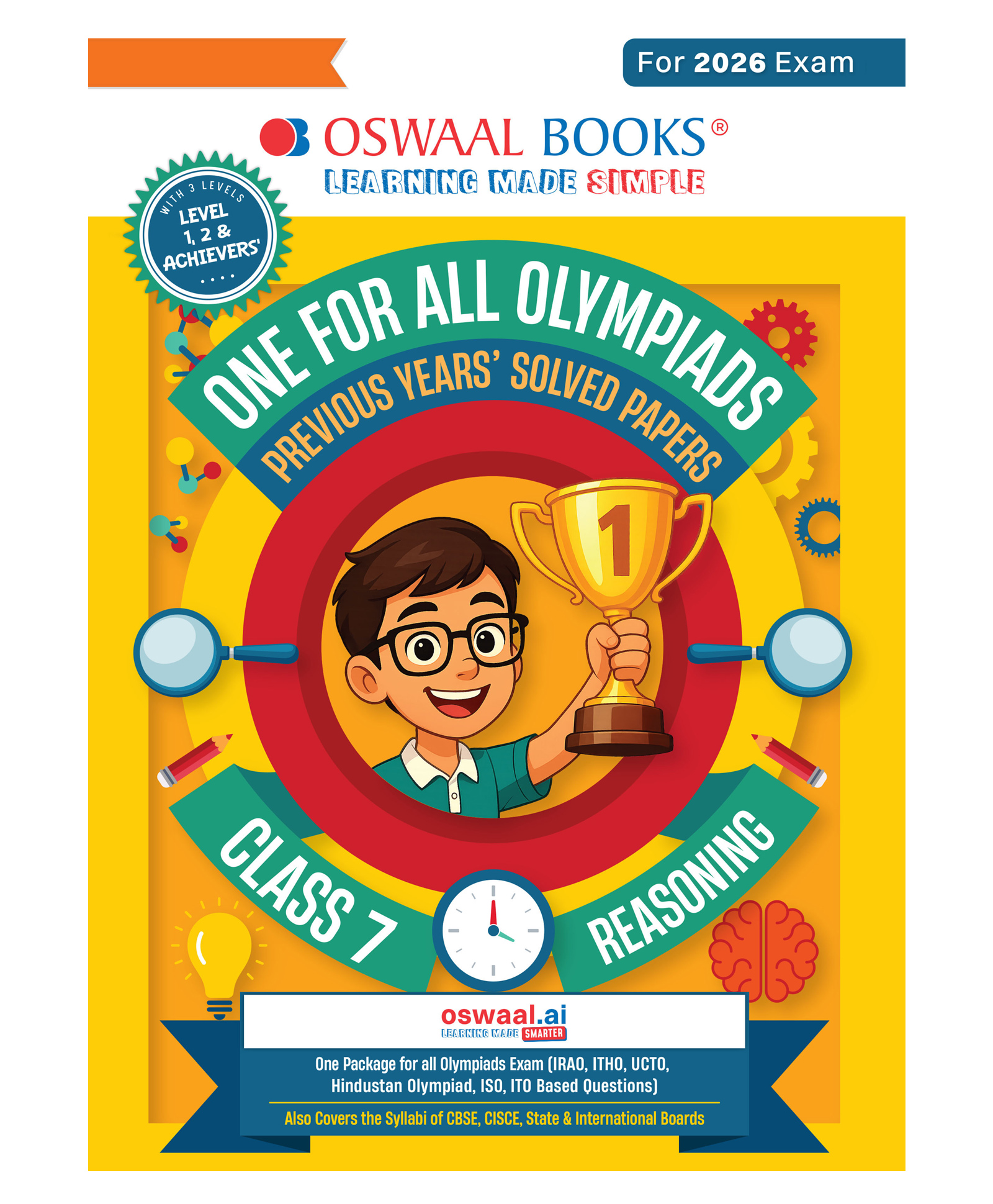 OSWAAL BOOKS One for All Olympiads Chapter-wise Previous Years' Solved Papers, Prep-Guide (with Level 1, 2 & Achievers Section) Class 7 Reasoning For 2026 Exam-picture-12