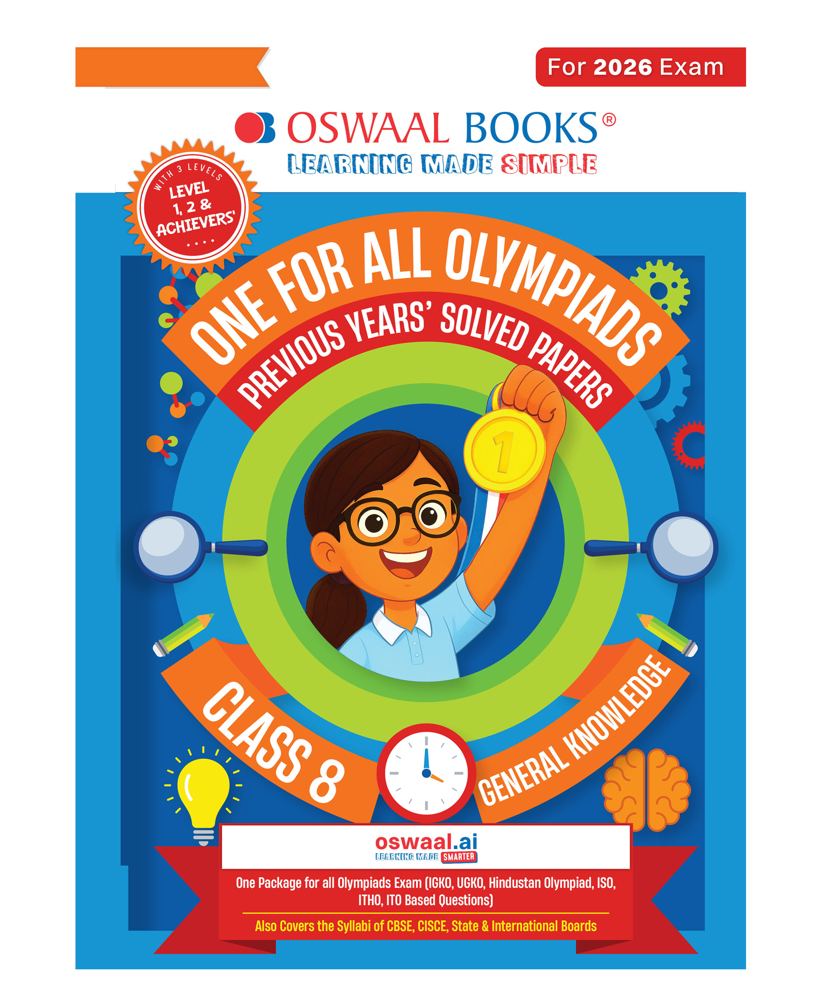 OSWAAL BOOKS One for All Olympiads Chapter-wise Previous Years' Solved Papers, Prep-Guide (with Level 1, 2 & Achievers Section) Class 8 General Knowledge For 2026 Exam-image-34