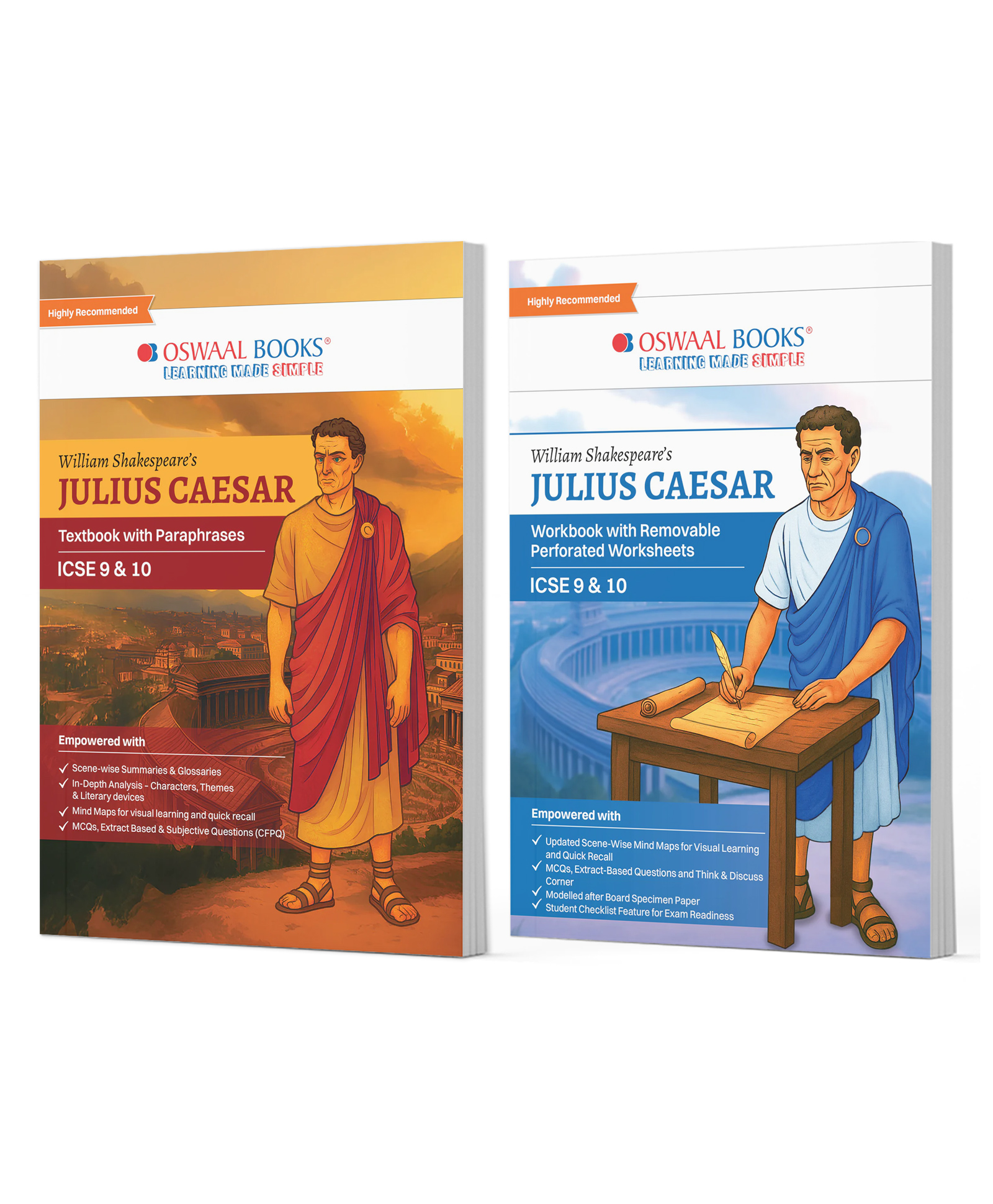 OSWAAL BOOKS ICSE Class 9& 10 Julius Caesar Textbook With Paraphrases +Julius Caesar Workbook (Set of 2 Books) for 2026 Exam-image-28