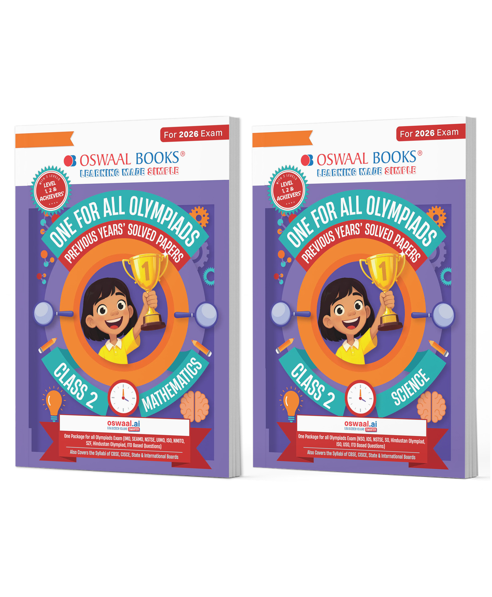 OSWAAL BOOKS One For All Olympiad Chapter-wise Previous Years's Solved Papers, Prep-Guide Class 2 (Set of 2 Books) Maths & Science for 2026 Exam-image-22