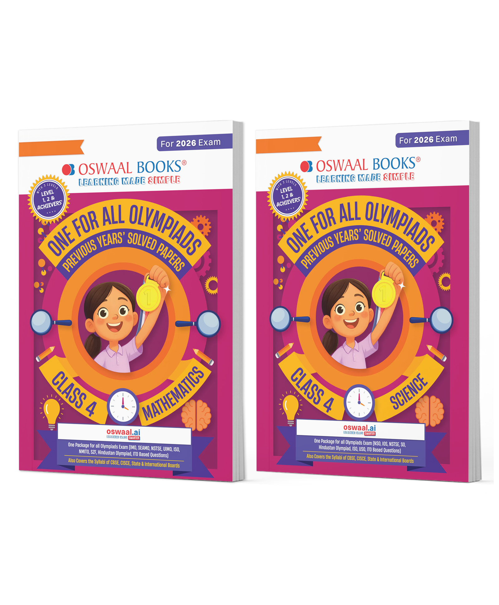 OSWAAL BOOKS One For All Olympiad Chapter-wise Previous Years's Solved Papers, Prep-Guide Class 4 (Set of 2 Books) Maths & Science for 2026 Exam-image-49