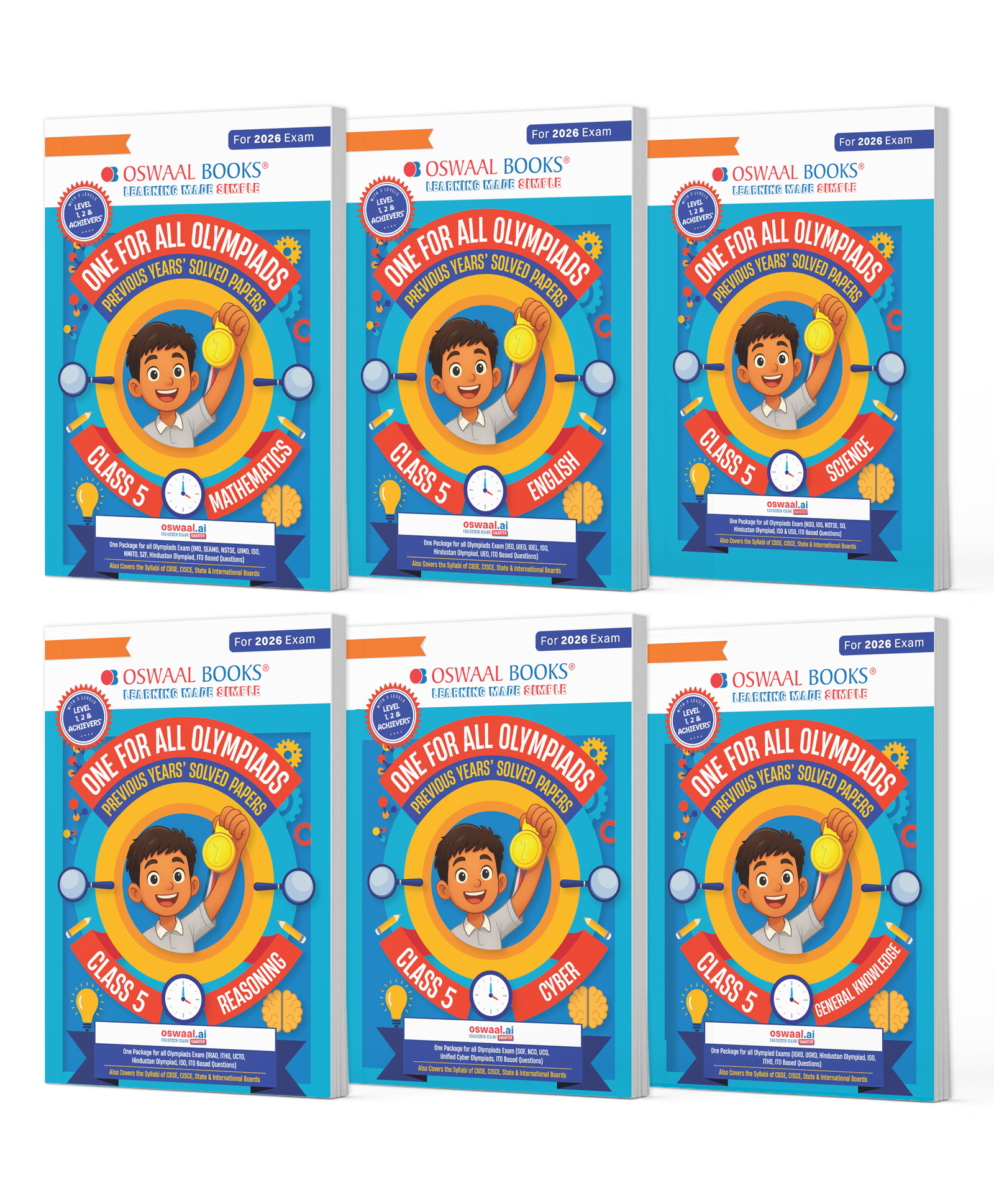 OSWAAL BOOKS One For All Olympiad Chapter-wise Previous Years' Solved Papers, Prep-Guide Class 5 (Set of 6 Books) Maths, English, Science, Reasoning, Cyber & General Knowledge (For 2026 Exam)-image-45