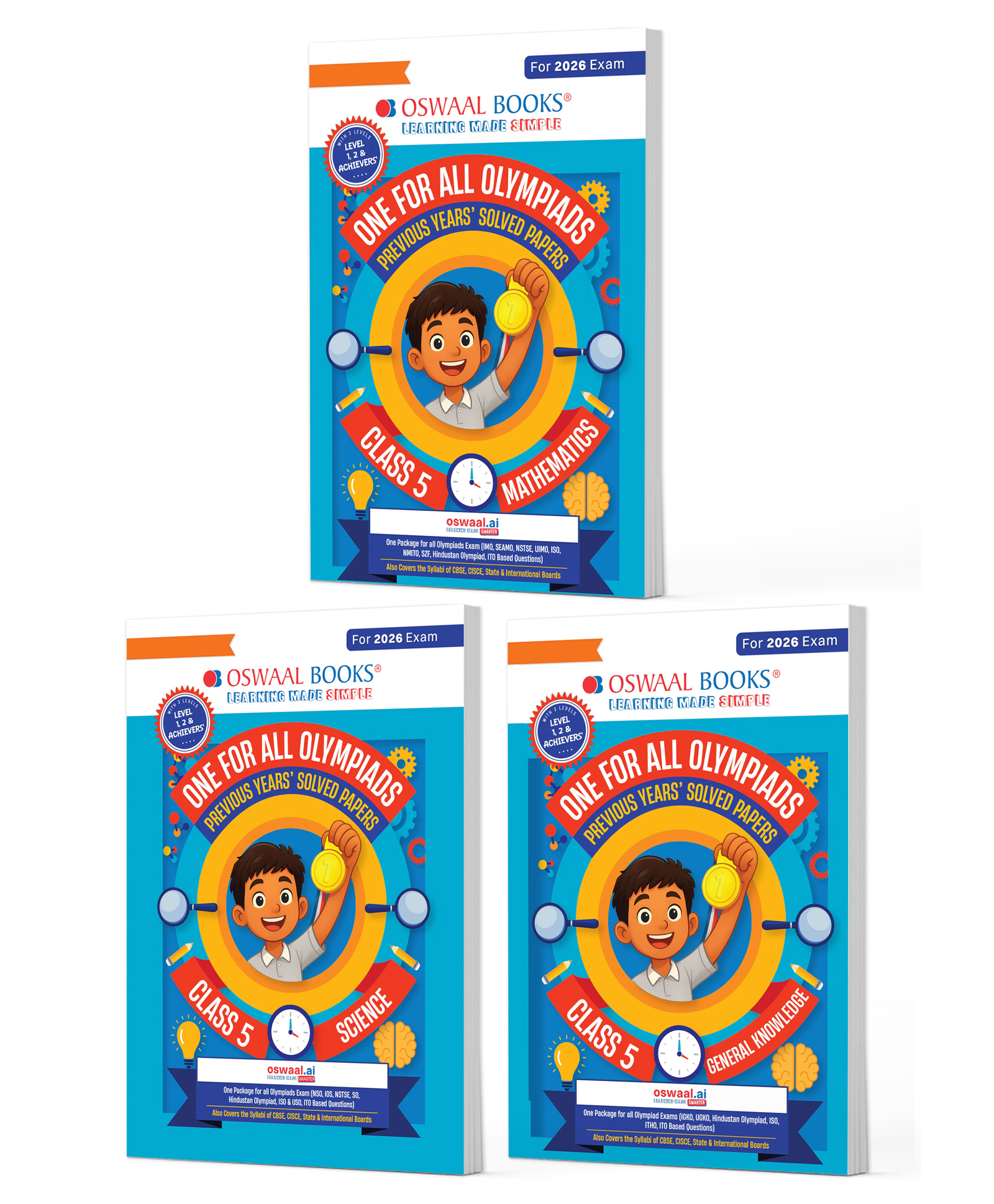 OSWAAL BOOKS One for All Olympiads | Class 5 Maths, Science, GK | Chapter-wise Previous Years' Solved Papers | Prep-Guide With Level 1, 2 & Achievers Section (Set of 3 Books) For 2026 Exam-image-41