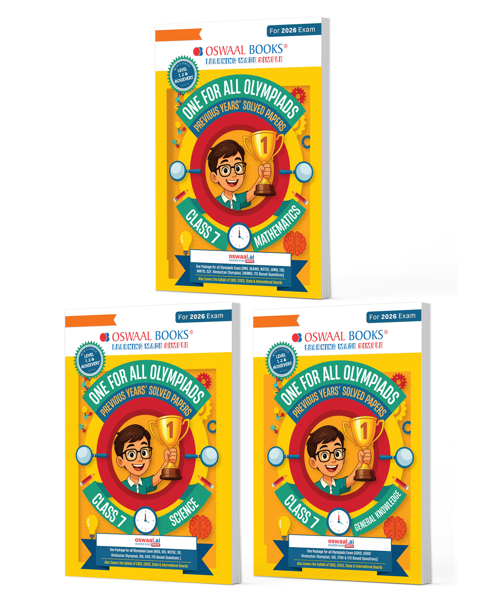 OSWAAL BOOKS One for All Olympiads | Class 7 Maths, Science, GK | Chapter-wise Previous Years' Solved Papers | Prep-Guide With Level 1, 2 & Achievers Section (Set of 3 Books) For 2026 Exam-image-31