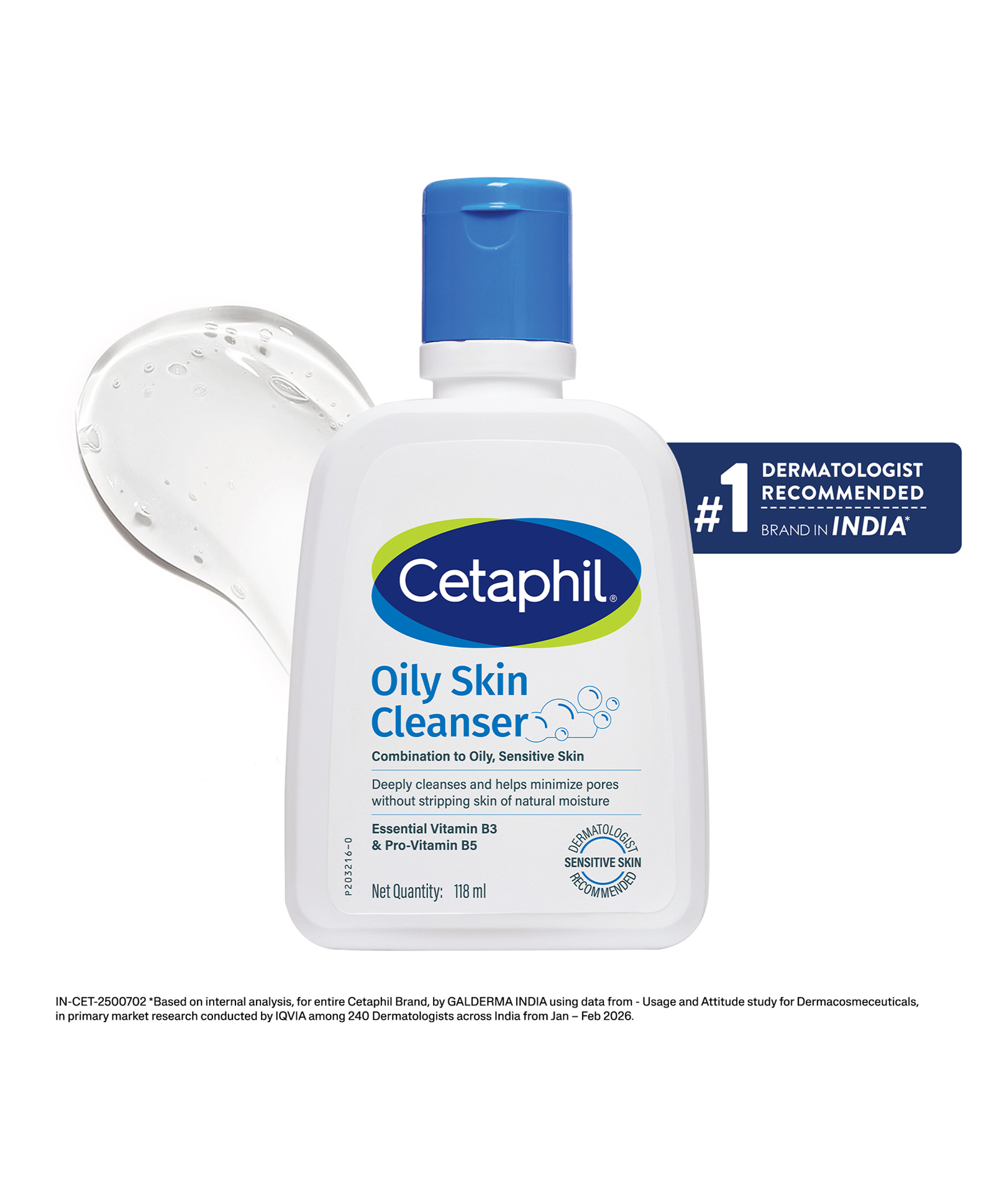 Cetaphil Oily Skin Cleanser with Vitamin B3 & Pro Vitamin B5 - 118 ml-image-1
