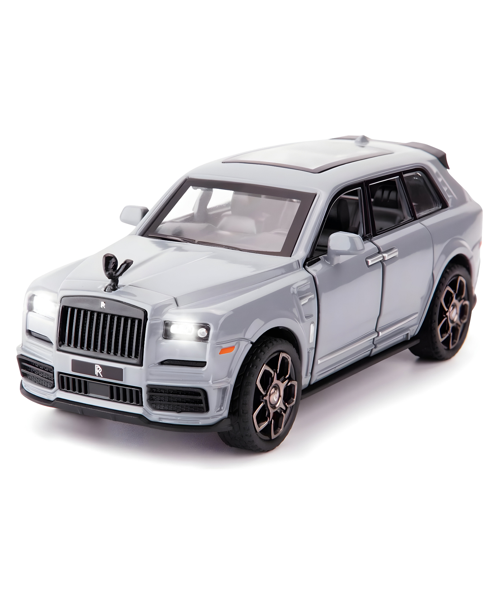NEGOCIO 1:35 Rolls Royce Cullinan Car Model, Diecast Pull Back Car Toy car, Doors Open, Light and Sound, Boys Toys Kids Adults- PACK OF 1- COLOR MAY VARY-picture-18