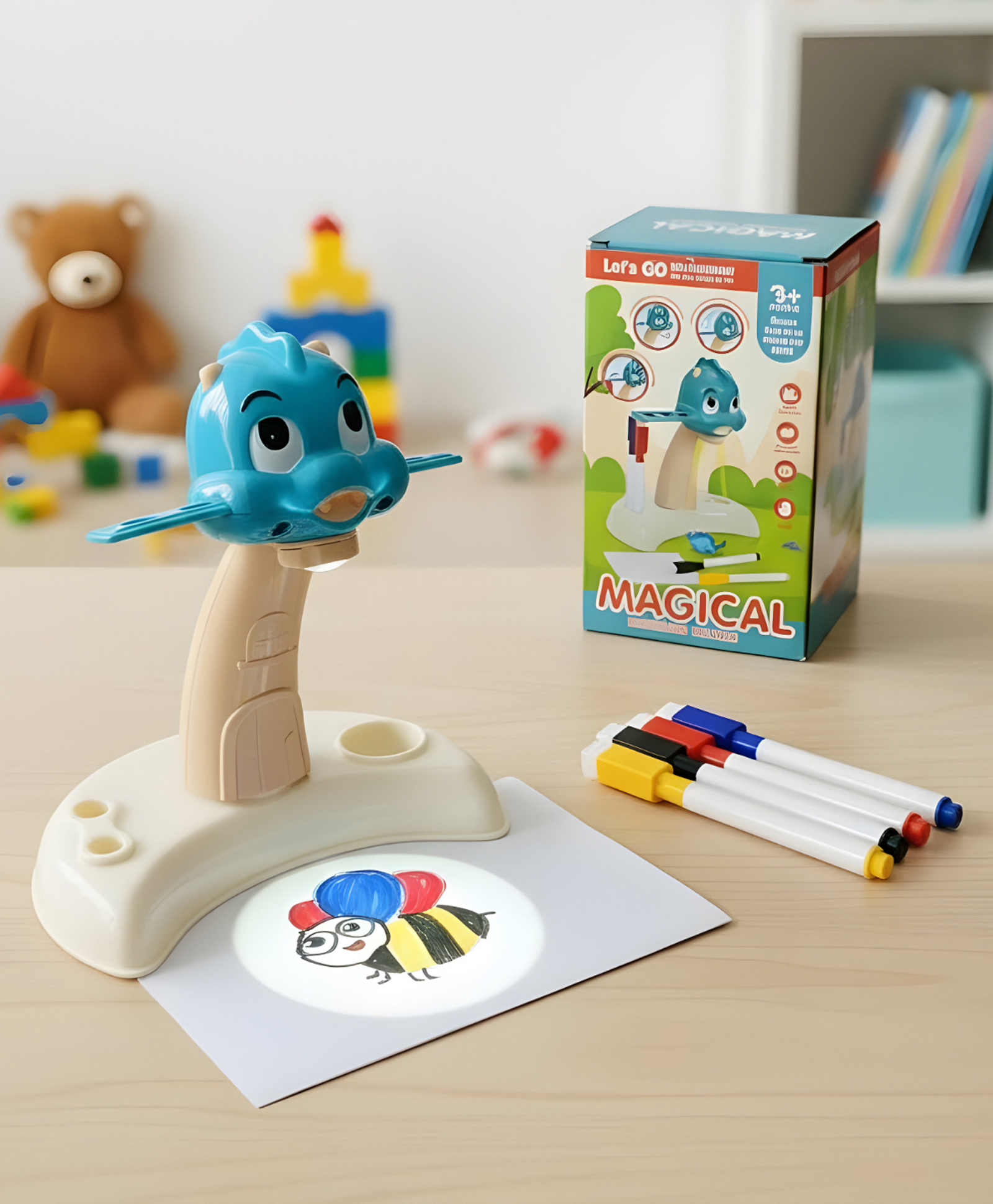 NEGOCIO This adorable dinosaur-shaped projector inspires little artists to trace, draw, and color building creativity and confidence with every doodle- PACK OF 1- COLOR MAY VARY-image-39
