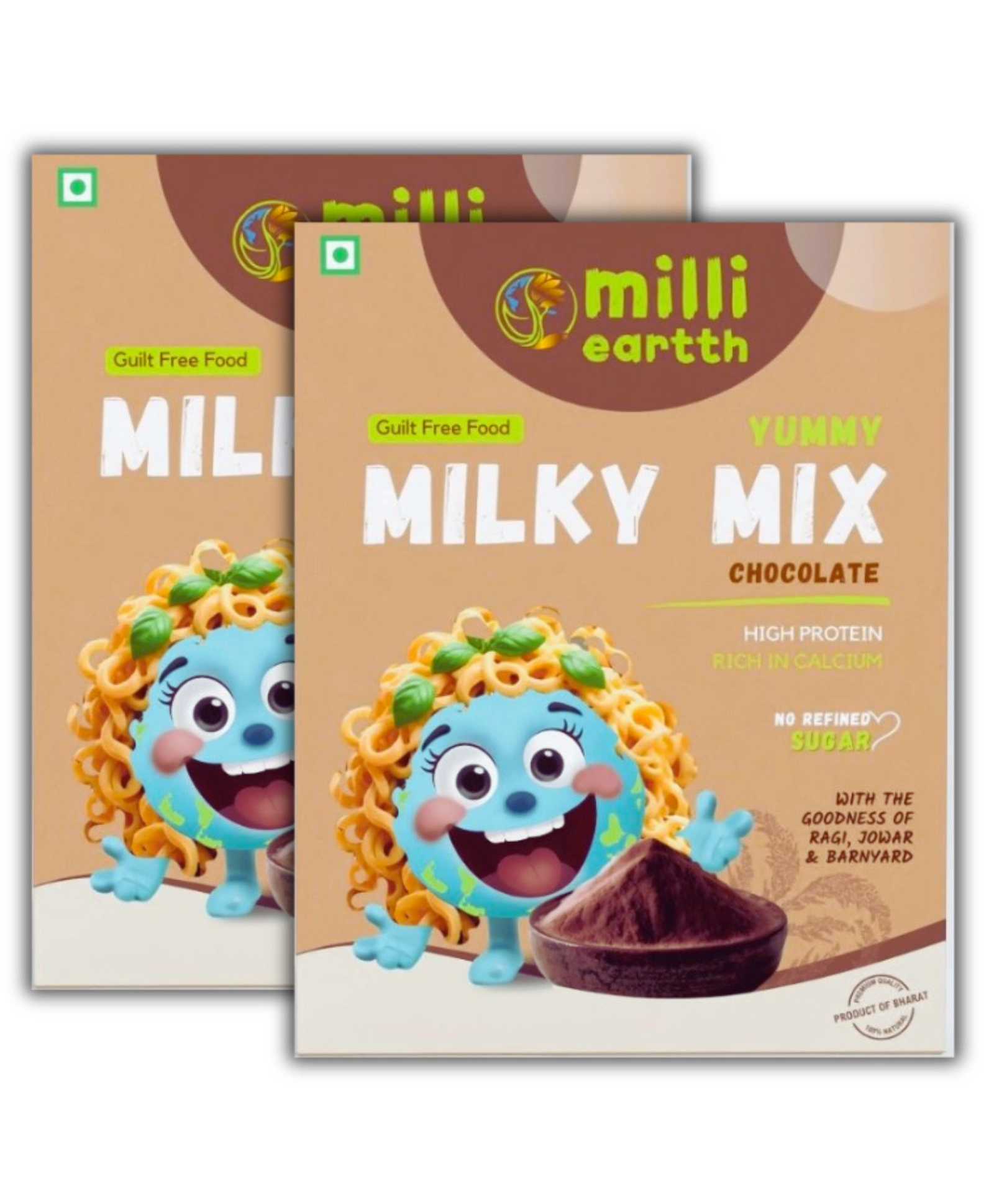 Millieartth Yummy Milky Mix, Chocolate Flavour, With Ragi, Jowar & Barnyard Millet, High Calcium & Protein , No Corn Flour, No Artificial Colours or Preservatives, Nutri Milk Additive 300 g X 2-image-24