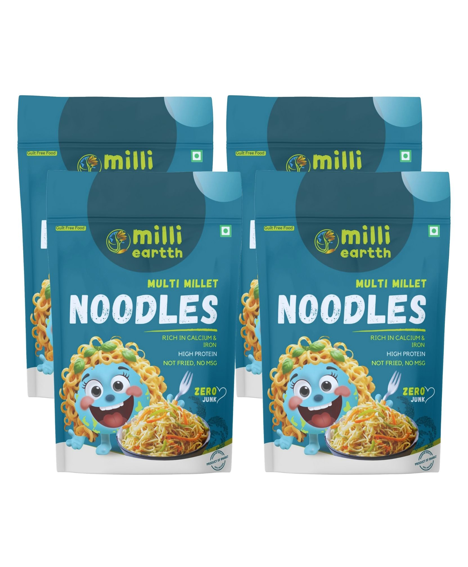 millieartth Multi Millet Noodles Healthy, Guilt-Free, Easy to Cook | High Protein, Rich in Iron, Calcium | No Maida, No MSG, NO Palm Oil| High Fiber | Pack of 4 (160g x 4)-image-25