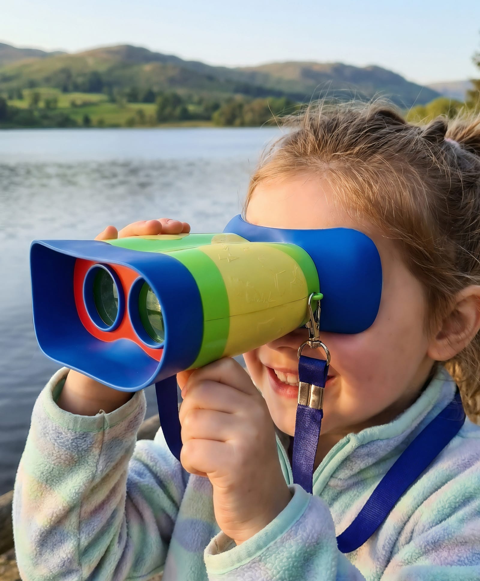 Play Nation Binoculars with 2x Magnification for Kids Perfect-Fit Goggles with Neck Strap Outdoor Exploration Stargazing, Bird watching & Travel Sightseeing 7 Year+ BIS Certified - Blue & Green-image-29