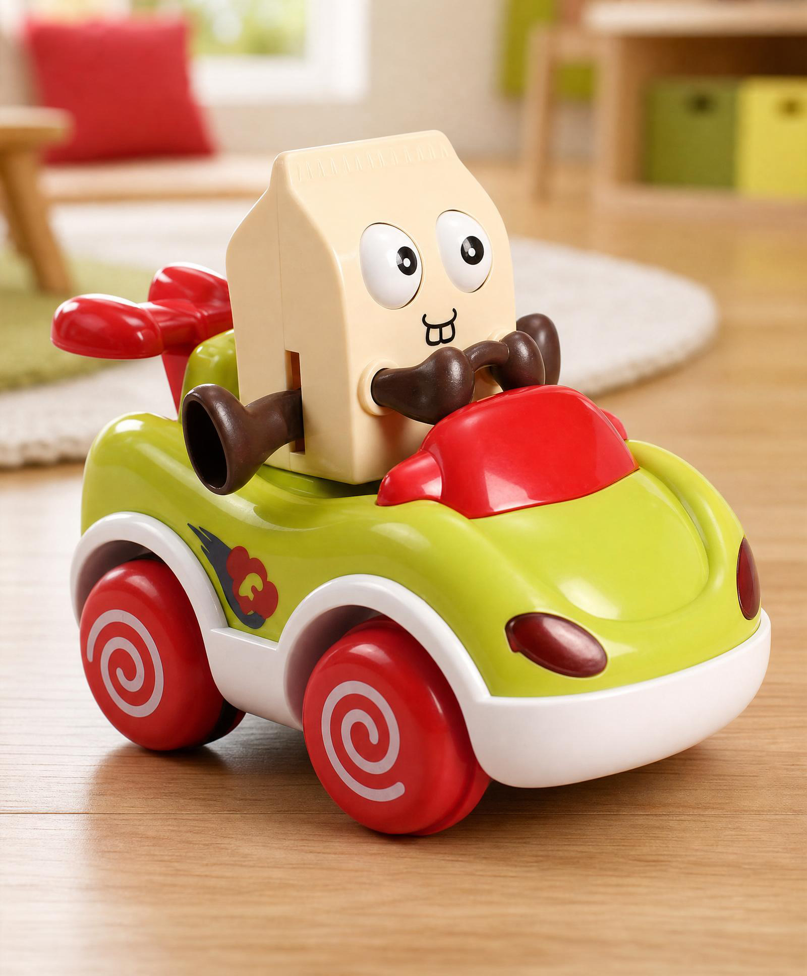 Play Nation Premium Push and Go Musical Funny Food Car Toy Mr Chips Character Vehicle Learning Activity for Imagination, Role-playing & Curiosity Develops Hand-Eye Coordination Gift Option 3+ Years-picture-23
