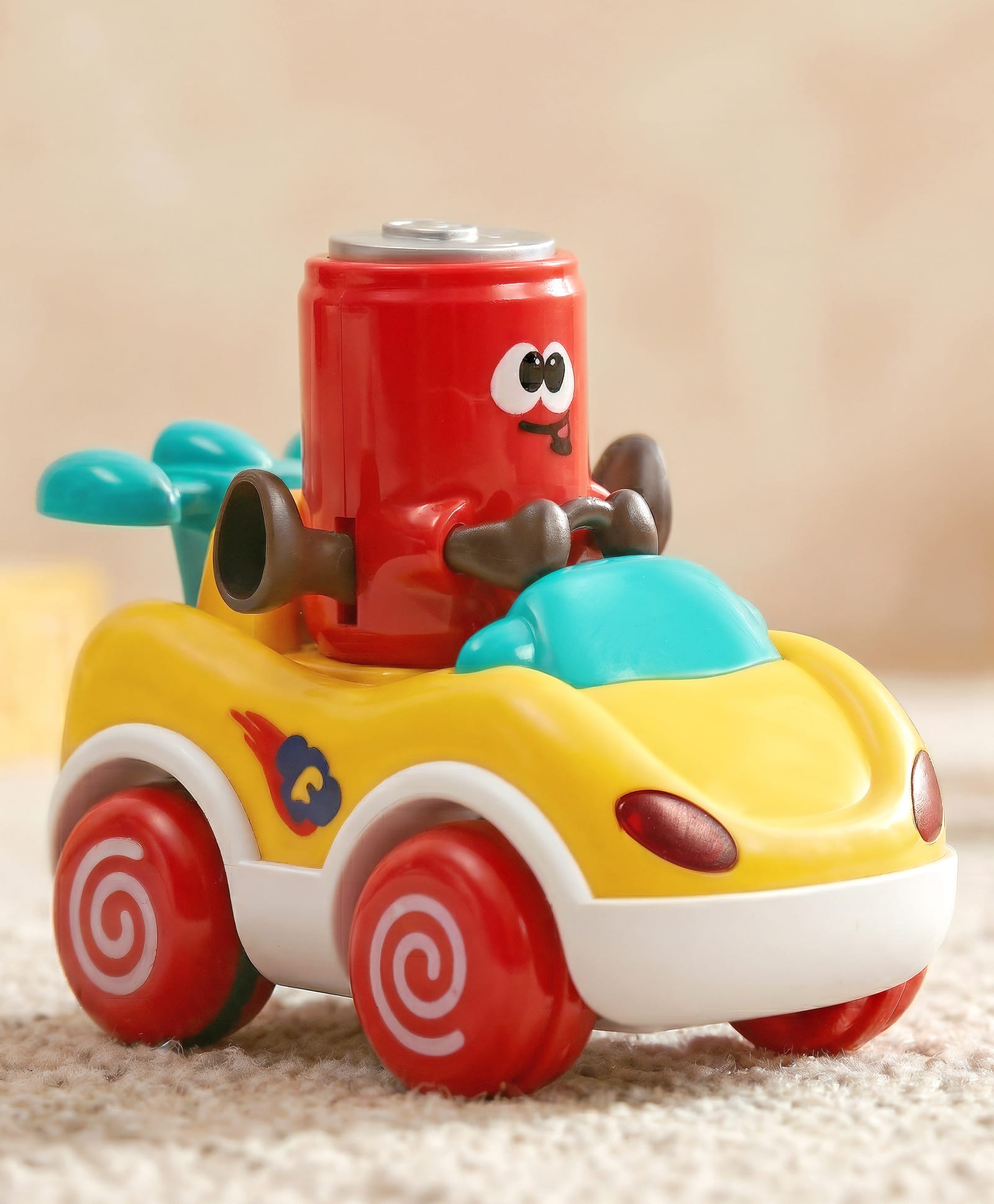 Play Nation Premium Push and Go Musical Funny Food Car Toy Mr Cola Character Vehicle Learning Activity for Imagination, Role-playing & CuriosityDevelops Hand-Eye Coordination Gift Option 3+ Years-picture-25
