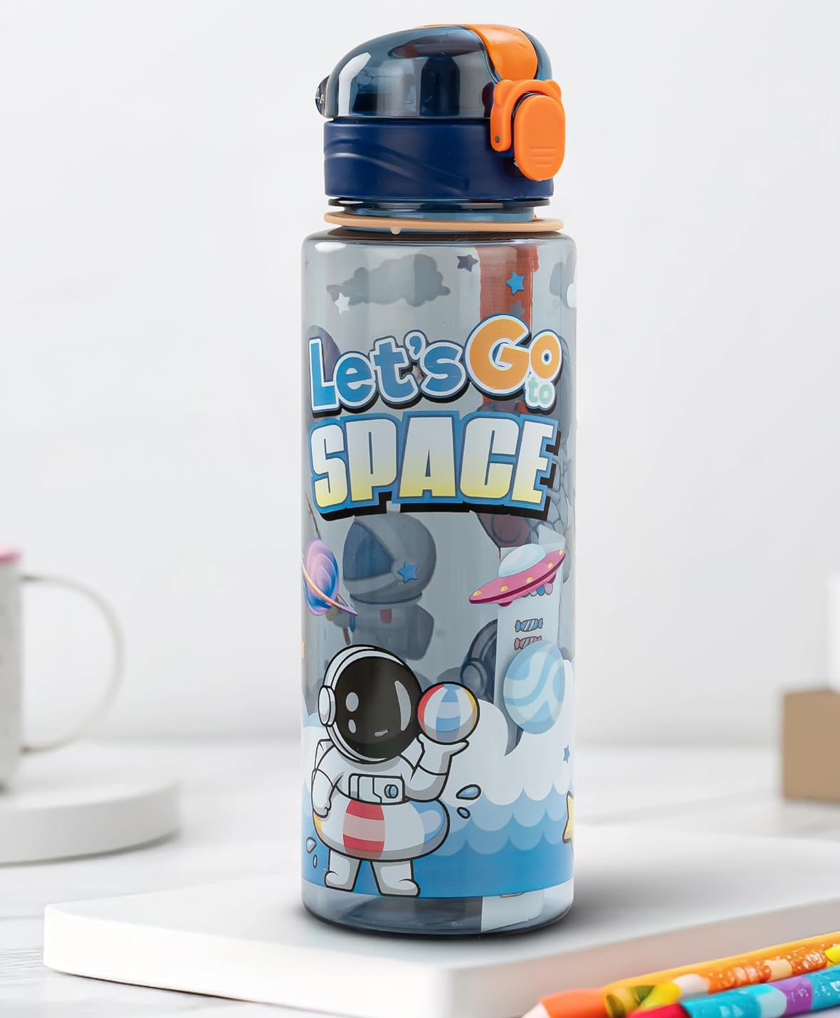 BAYBEE Space 700ml Sipper Bottle for Kids, Anti-Spill Sippy Water Bottle- BPA Free |Sippy Cup, Baby Bottle Sippers | Sipper Water Bottle for Kids Infants & Toddlers 6 Months to 9 Years (Blue)-image-25