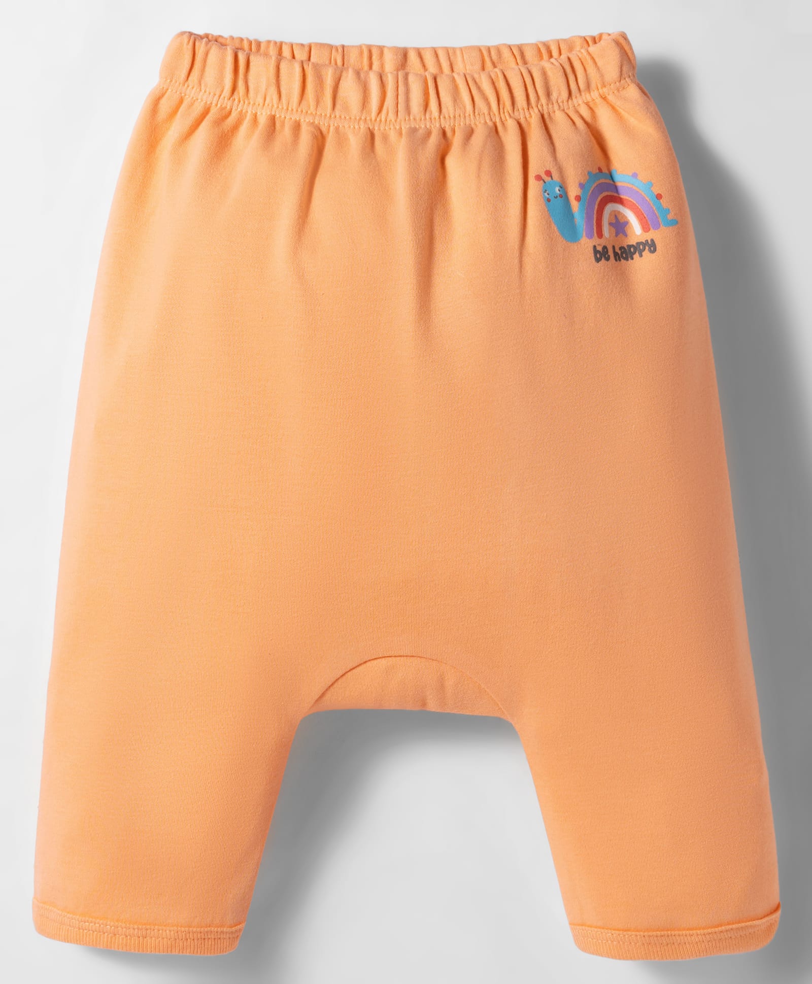 Tango Interlock Knit Full Length Diaper Leggings With Snail Print - Orange-image-18