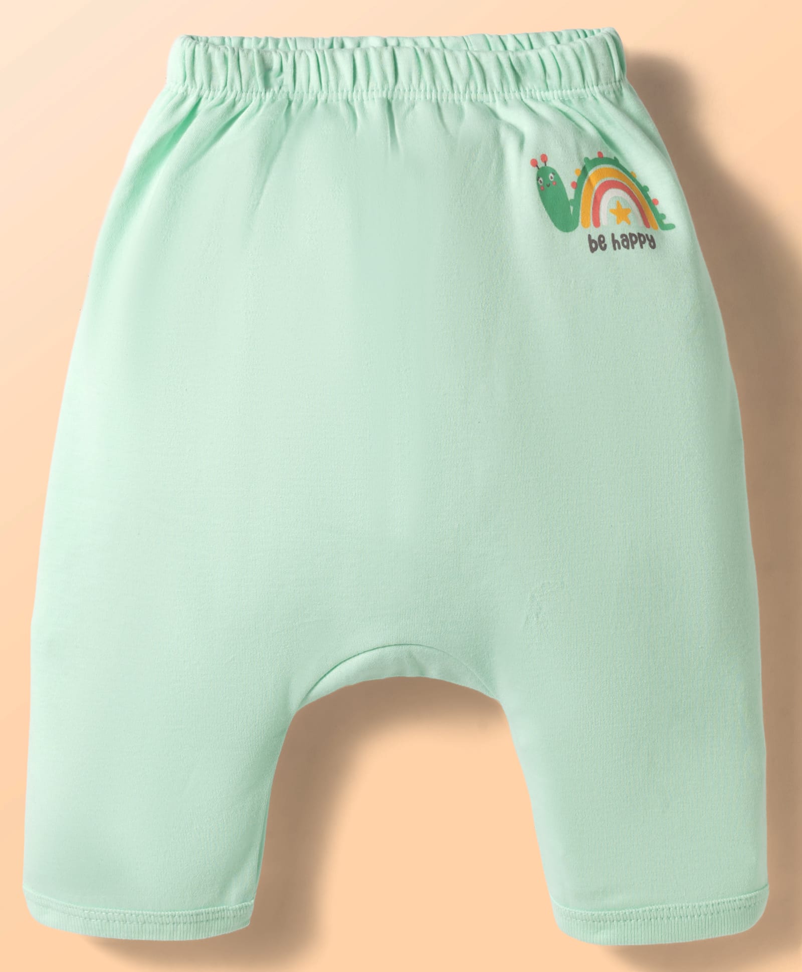 Tango Interlock Knit Full Length Diaper Leggings With Snail Print - Light Green-image-8