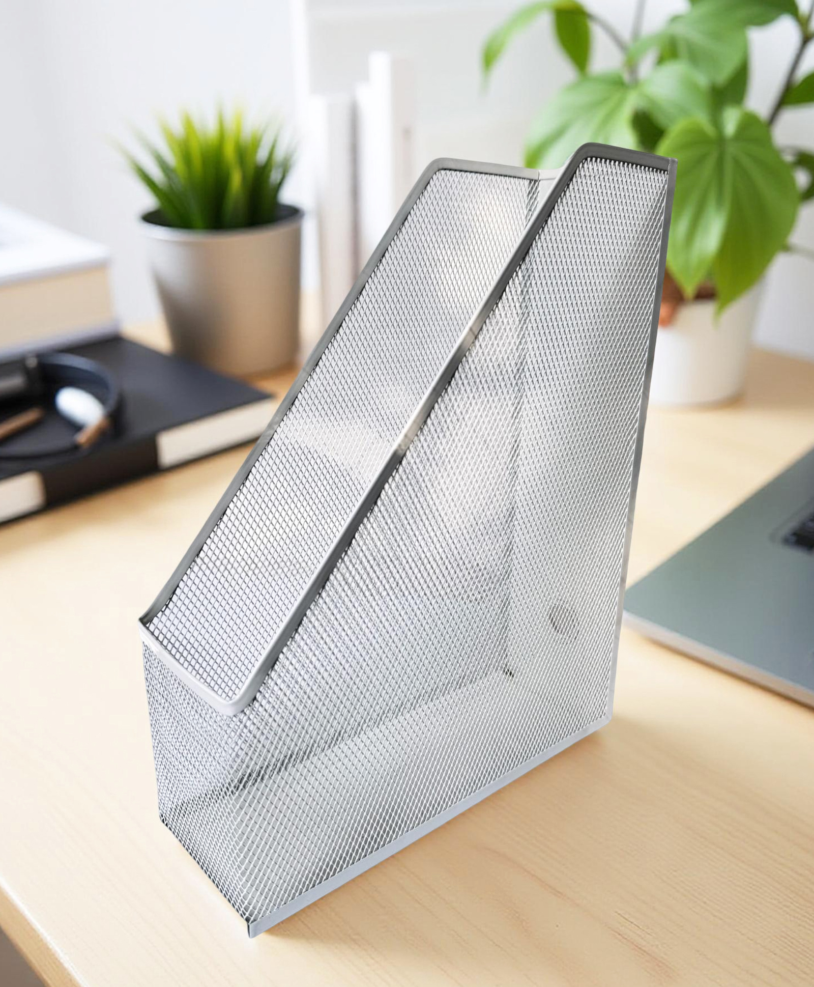 STOR Mesh File Organizer | Durable Metal, Modular Design with Open-Mesh Visibility | Ecru White-image-46