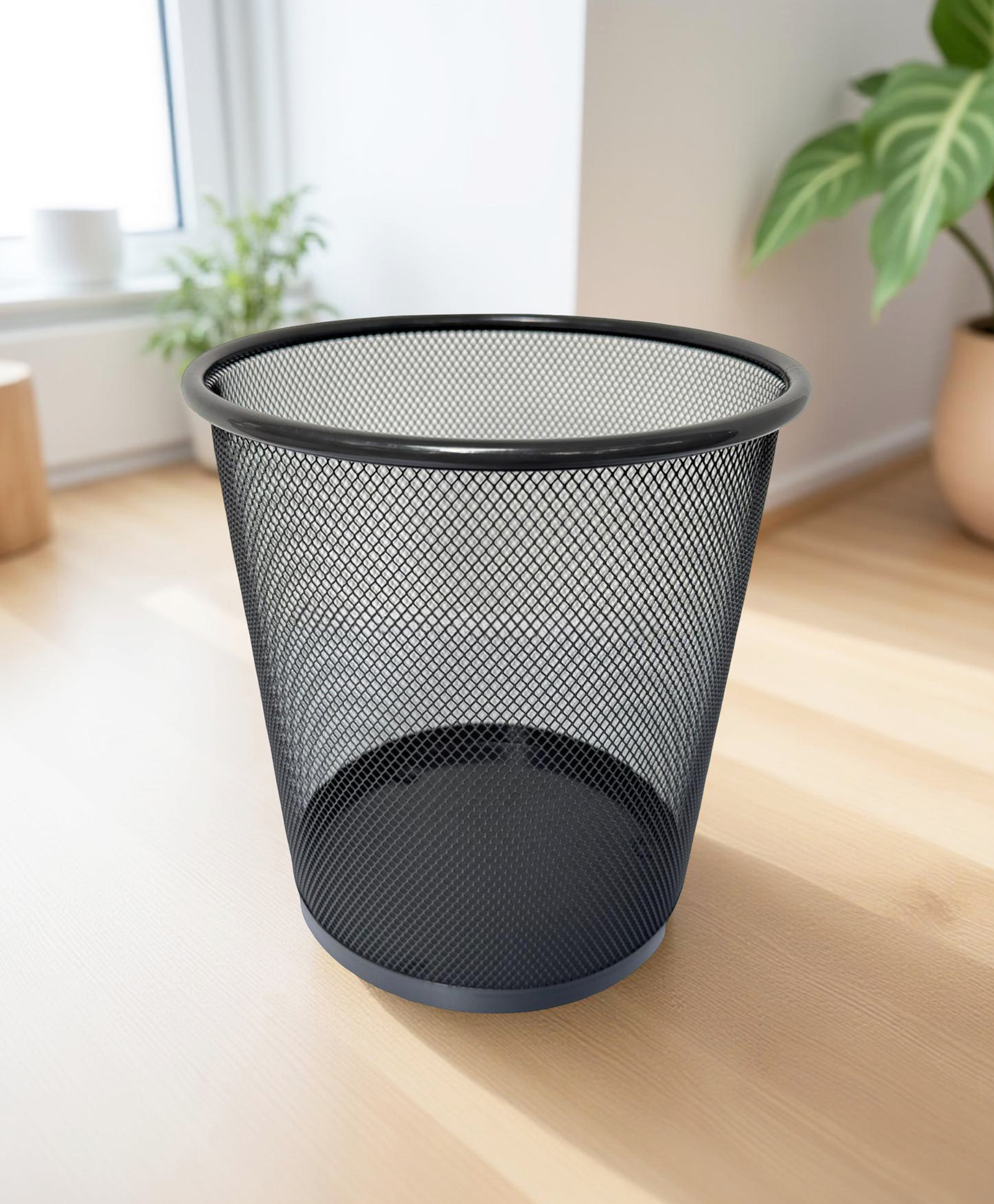 STOR Round Mesh Trash Can 7L | Rust-Proof Metal & Lightweight | Set of 1 | Ash Gray-image-10