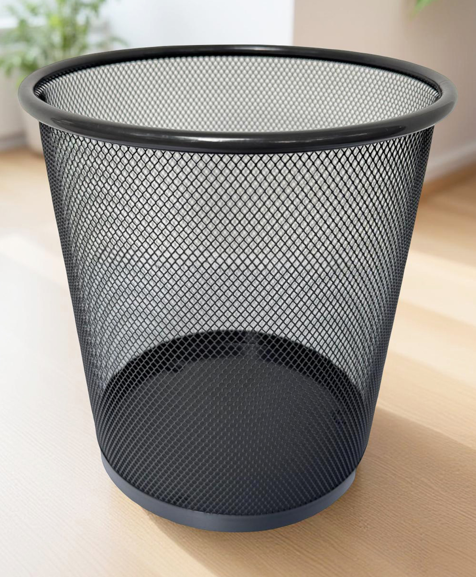 STOR Round Mesh Trash Can 7L | Rust-Proof Metal & Lightweight | Set of 2 | Ash Gray-image-9