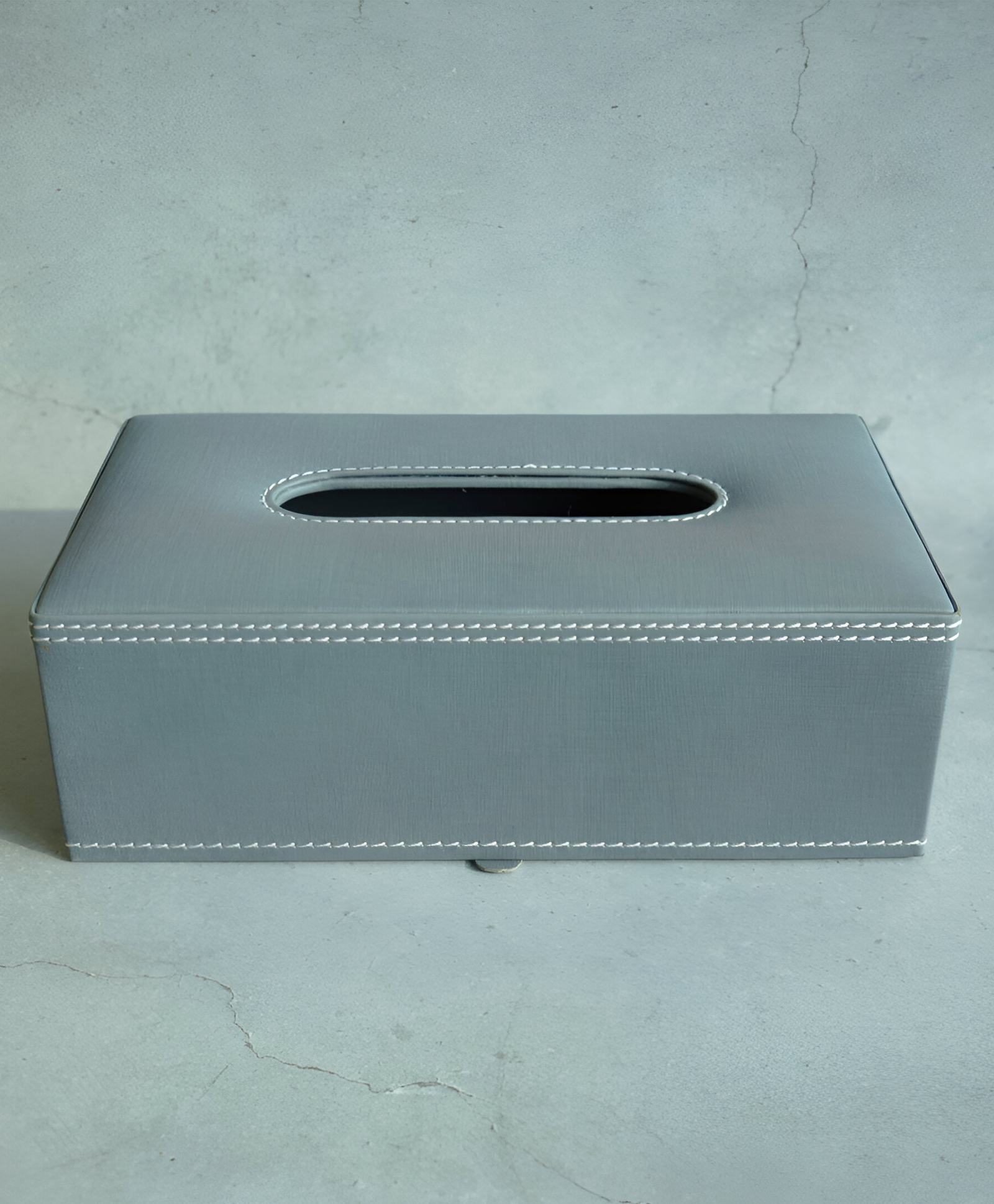 STOR PU Leather Rectangular Tissue Box Holder | Ideal for Home & Office | Powder Blue-image-3