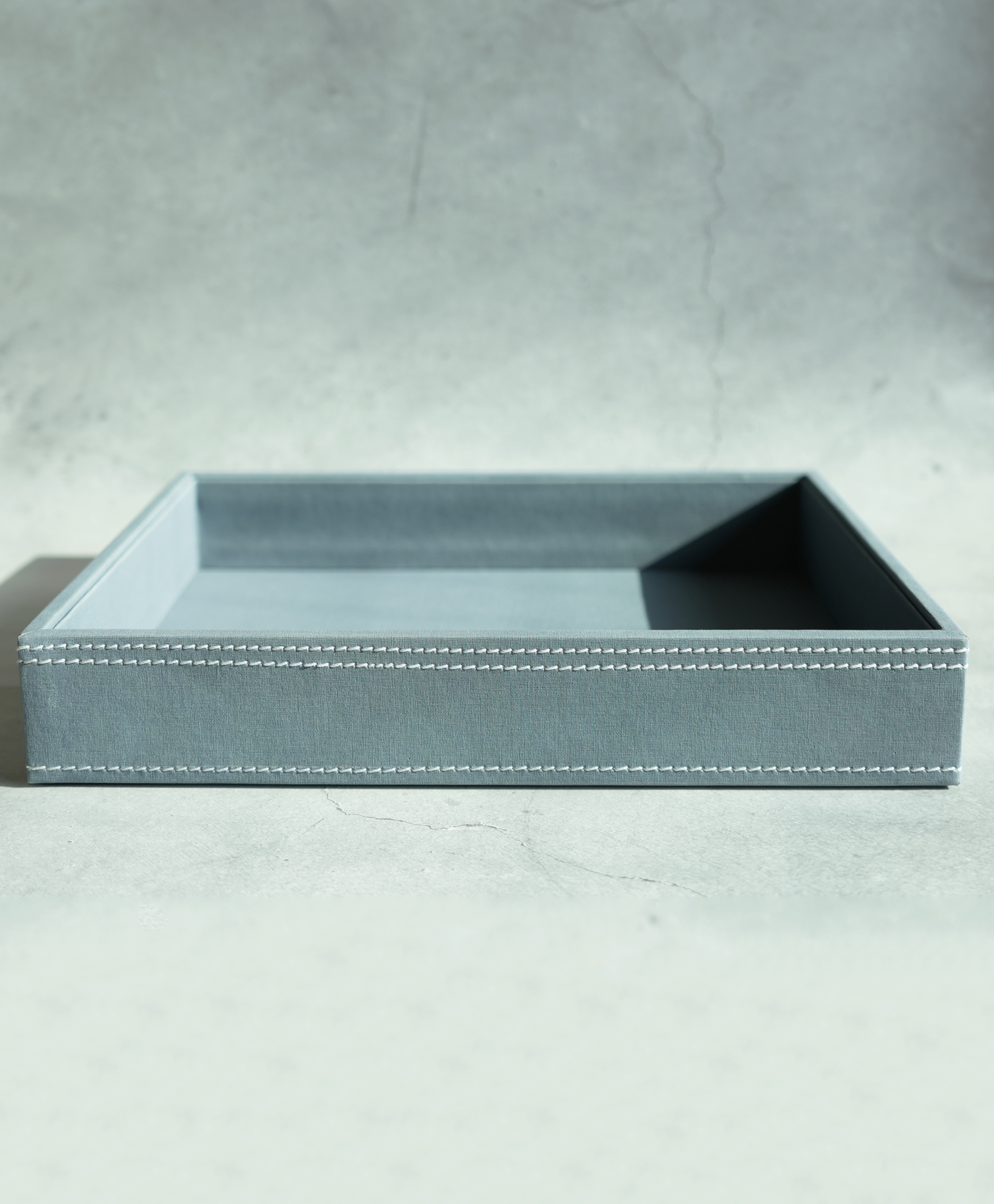 STOR Medium PU Leather Multipurpose Serving Tray | Home & Office Use | Powder Blue-image-4